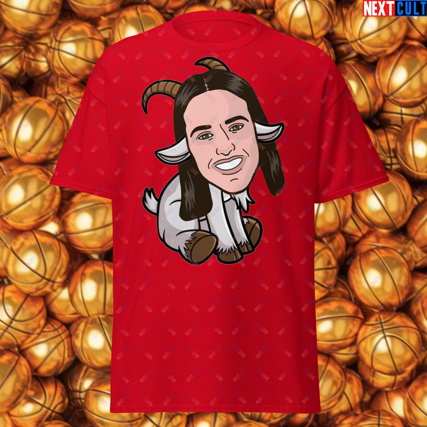 Caitlin Clark G.O.A.T. T-Shirt - Greatest of All Time Basketball Tee - Indiana Fever & WNBA Fan Top - Funny Women's Basketball Meme Casual Shirt Red T-shirts Basketball Caitlin Clark G.O.A.T. Indiana Fever WNBA Next Cult Brand