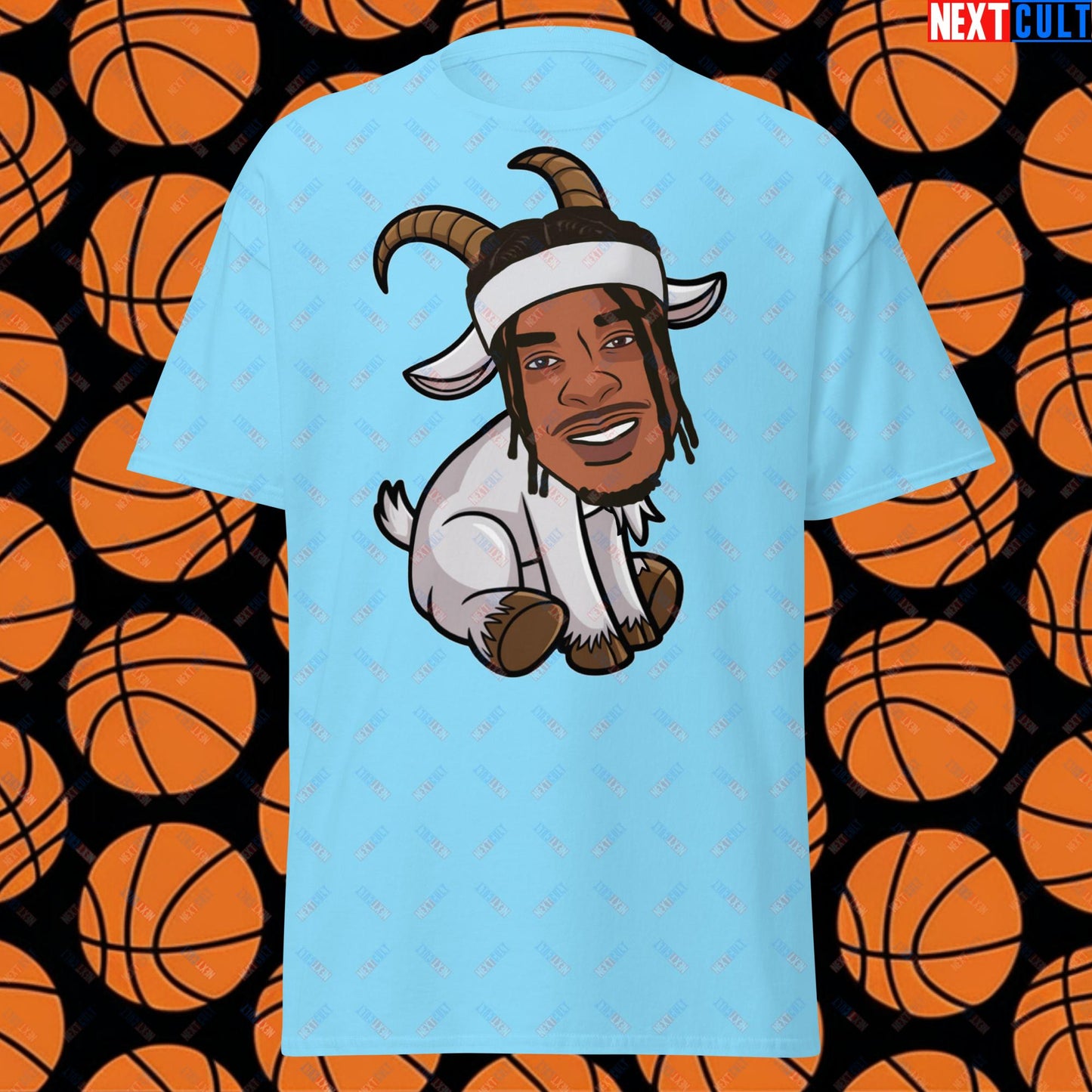 Shai Gilgeous-Alexander G.O.A.T. T-Shirt - Funny Basketball Meme Casual Top - Greatest of All Time Tee for Basketball Fans - Perfect Gift for Shai Gilgeous-Alexander Fans Unisex tee Sky T-shirts Basketball G.O.A.T. NBA Oklahoma City Thunder Shai Gilgeous-Alexander Next Cult Brand