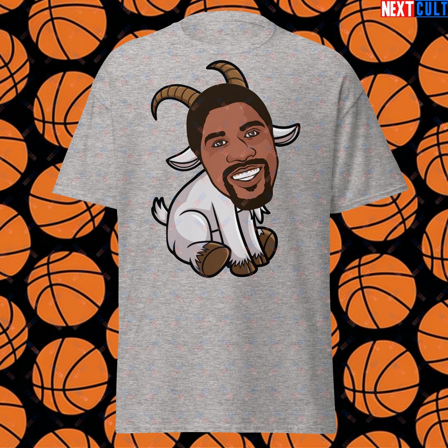 Magic Johnson G.O.A.T. T-Shirt - Funny Basketball Meme Casual Top - Greatest of All Time Tee for Basketball Fans - Perfect Gift for Magic Johnson Fans Unisex tee Sport Grey T-shirts Basketball G.O.A.T. Los Angeles Lakers Magic Johnson NBA Next Cult Brand