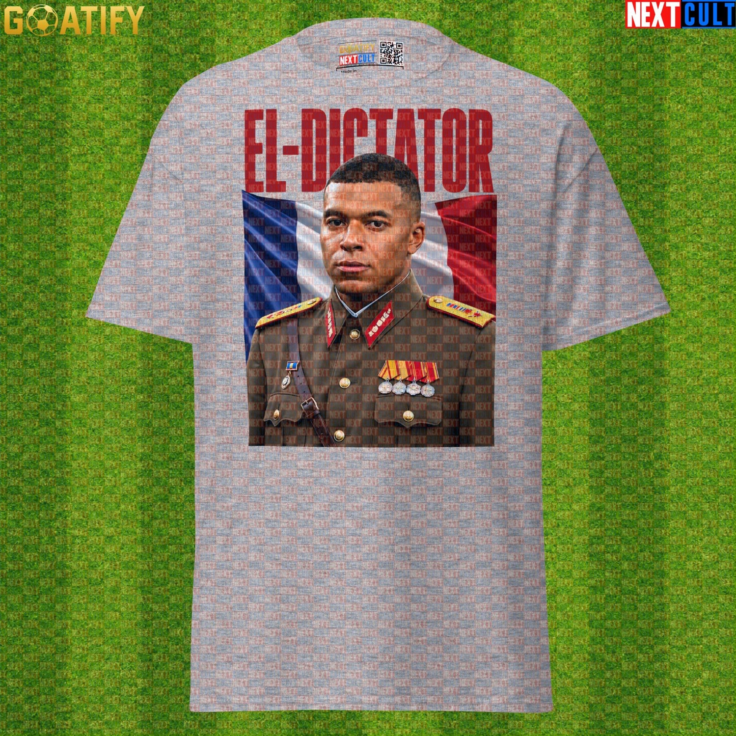 Kylian Mbappe T-Shirt – El Dictator Football Meme Graphic Tee for France and Real Madrid Fans Sport Grey T-shirts Next Cult Brand