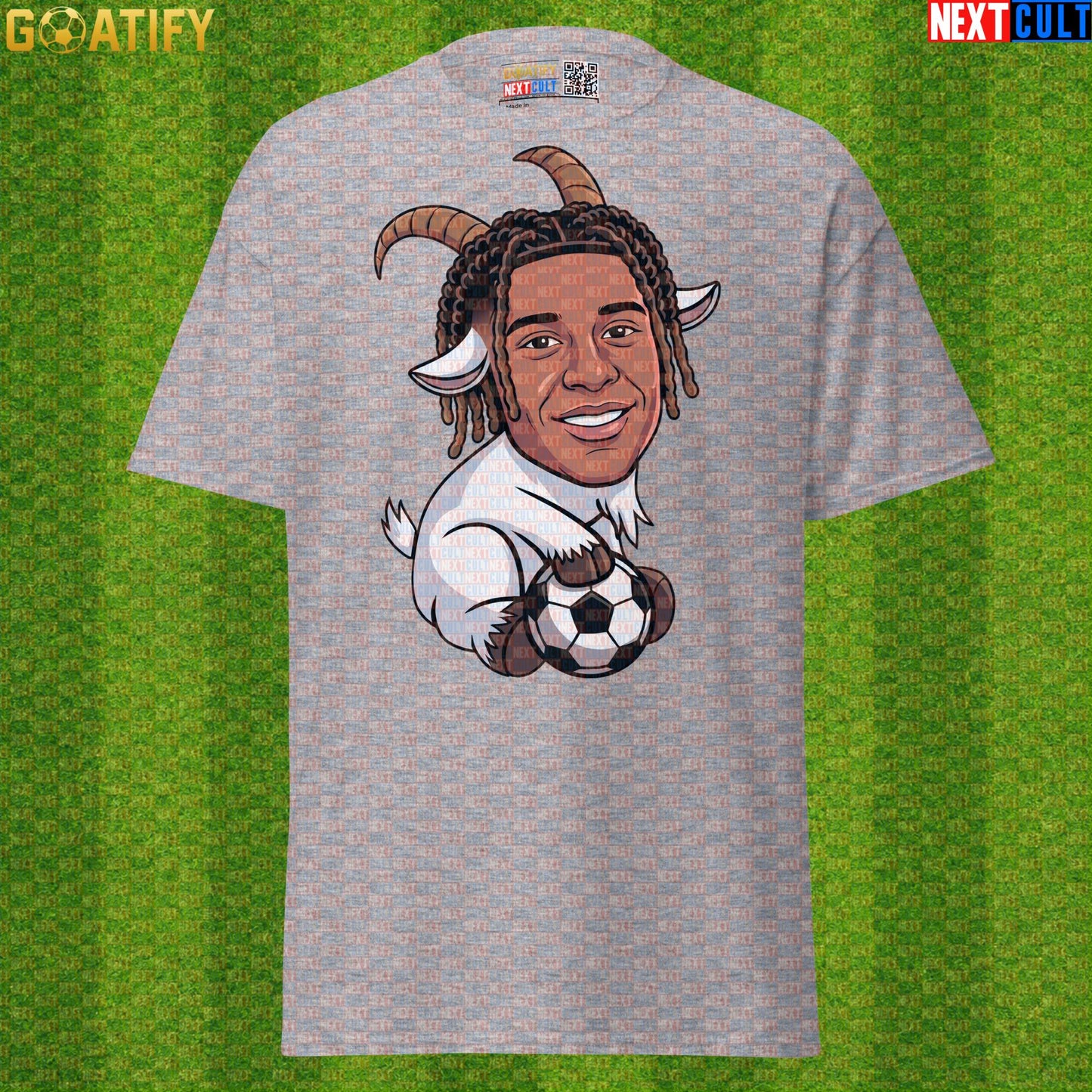 Michael Olise T-Shirt – Nonchalant GOAT Graphic Tee for Bayern Munich and France Fans Sport Grey T-shirts Next Cult Brand