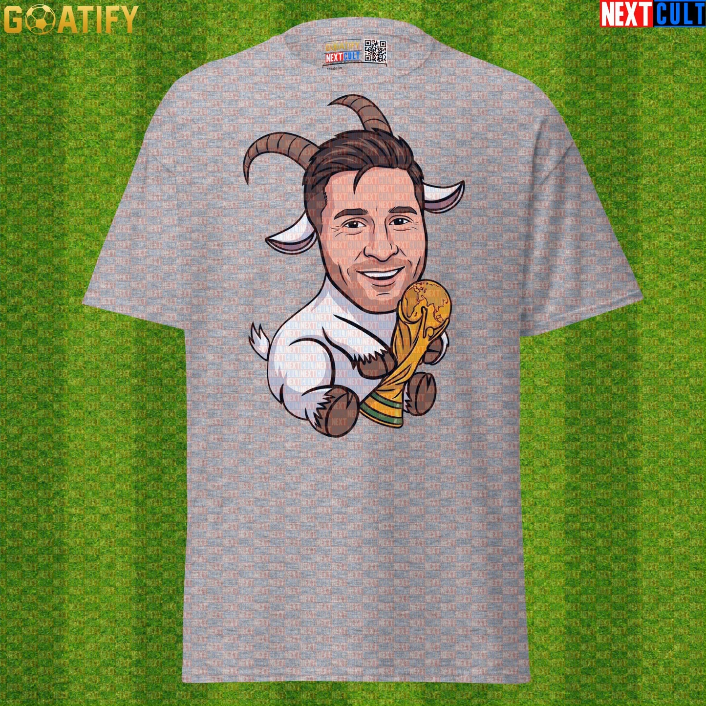 Lionel Messi T-Shirt – World Cup Champion GOAT Tee for Argentina and Inter Miami Fans Sport Grey T-shirts Next Cult Brand