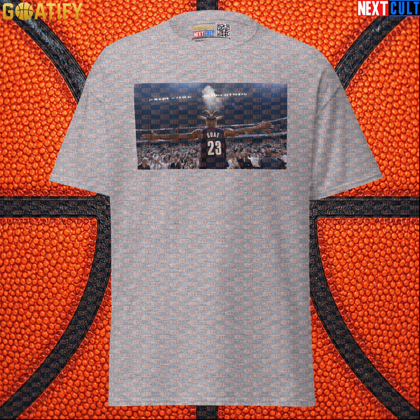 LeBron James T-Shirt – Iconic Chalk Toss GOAT Graphic Tee for Cleveland Basketball Fans Sport Grey T-shirts Next Cult Brand