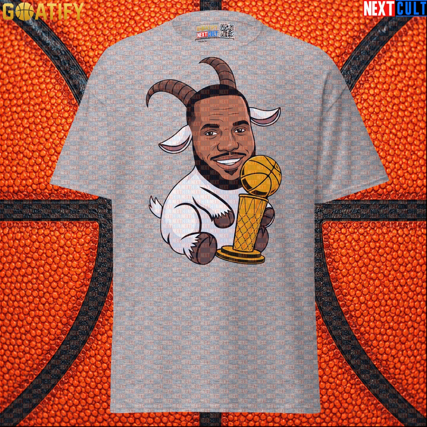 LeBron James T-Shirt – LeGOAT Champion Graphic Tee for NBA Fans and Basketball Gifts Sport Grey T-shirts Next Cult Brand