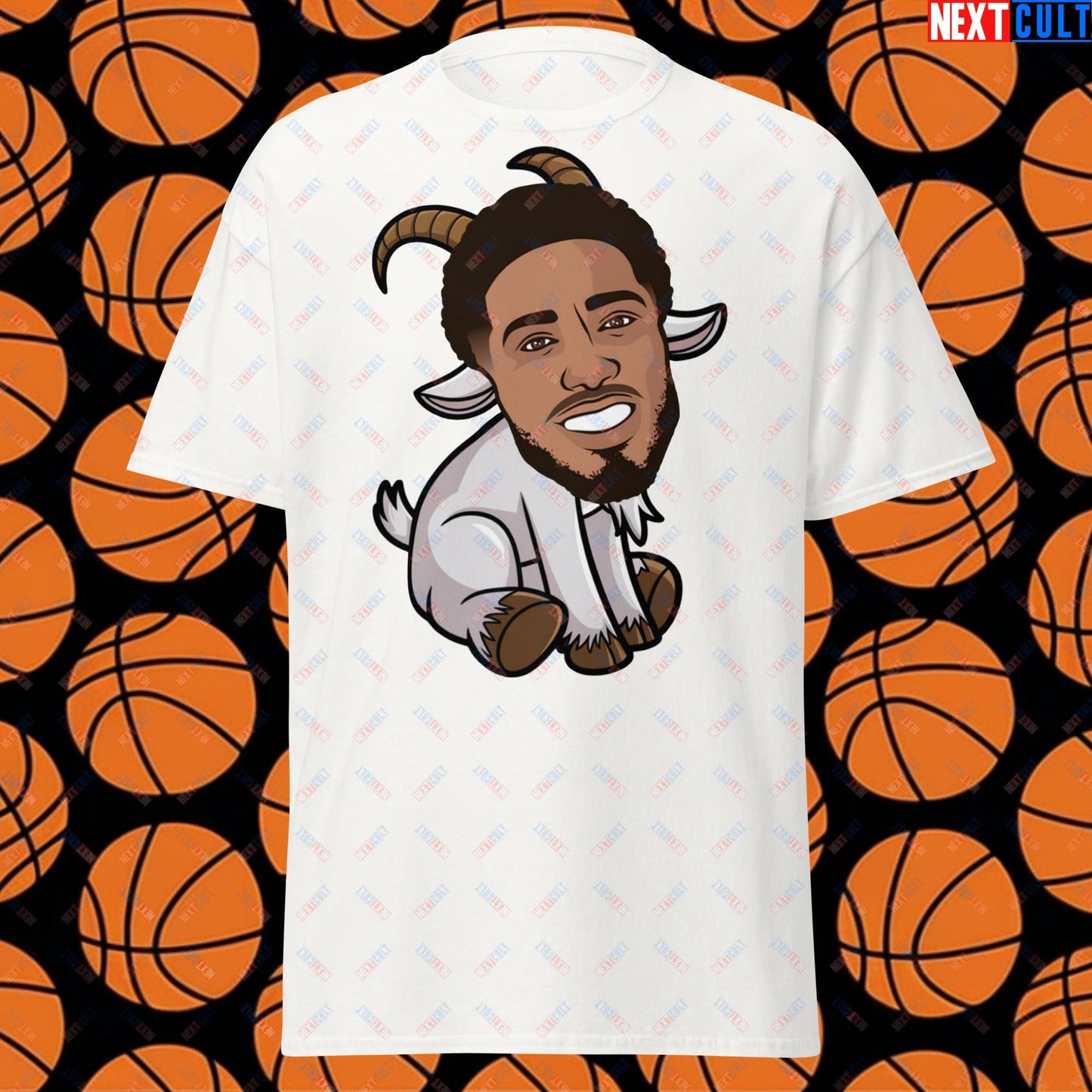 Tyrese Haliburton G.O.A.T. T-Shirt - Funny Basketball Meme Tee - Indiana Pacers GOAT Casual Top - Perfect Gift for Basketball Fans White T-shirts Basketball G.O.A.T. Indiana Pacers NBA Tyrese Haliburton Next Cult Brand