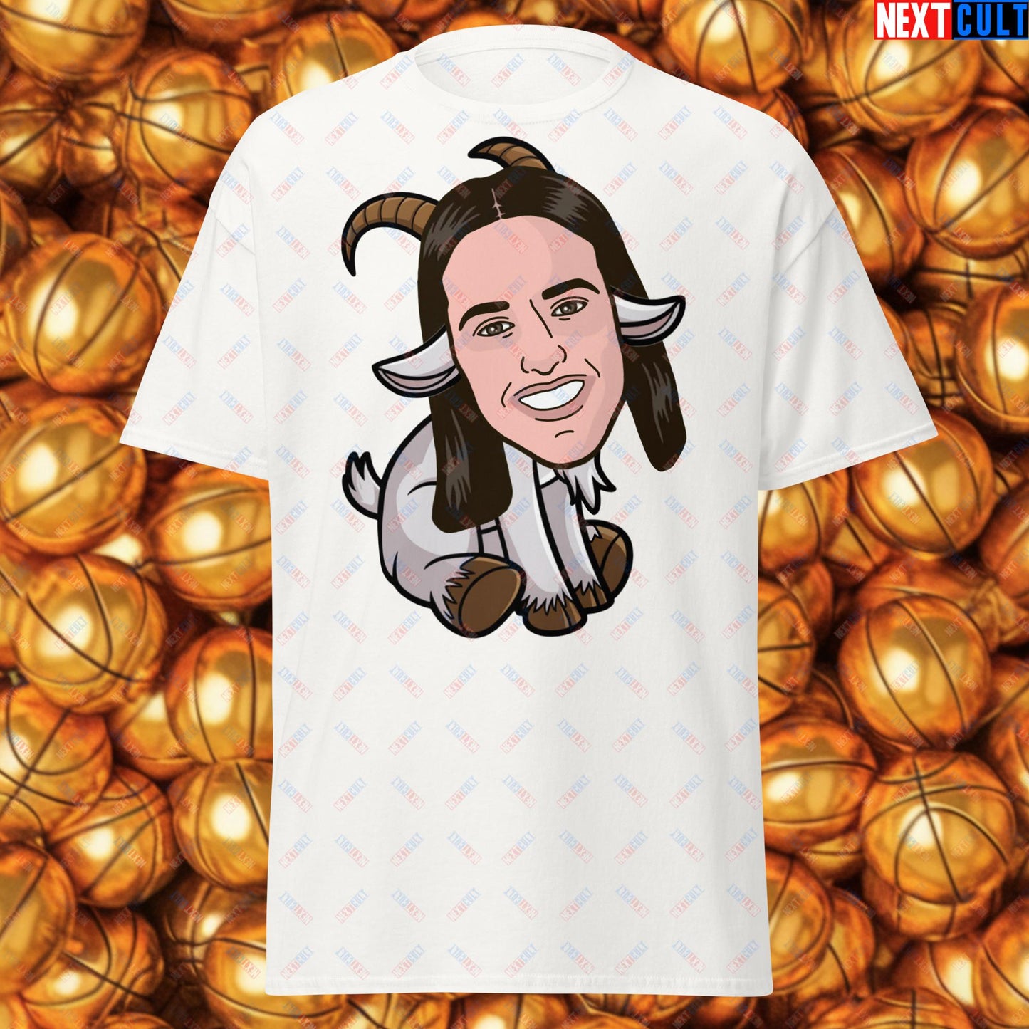 Caitlin Clark G.O.A.T. T-Shirt - Greatest of All Time Basketball Tee - Indiana Fever & WNBA Fan Top - Funny Women's Basketball Meme Casual Shirt White T-shirts Basketball Caitlin Clark G.O.A.T. Indiana Fever WNBA Next Cult Brand