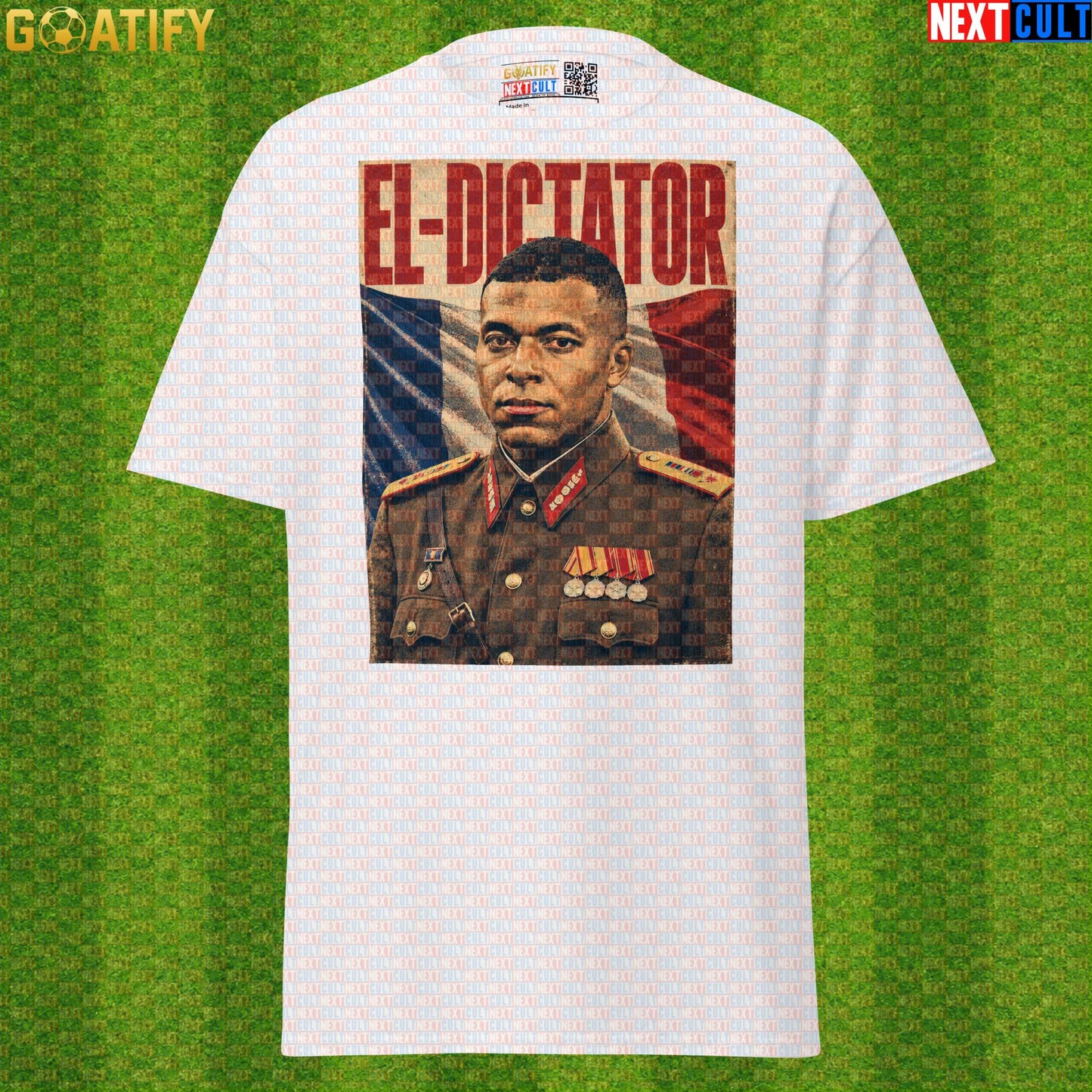 Kylian Mbappe T-Shirt – El Dictator Vintage Football Poster Graphic Tee for France Fans White T-shirts Next Cult Brand