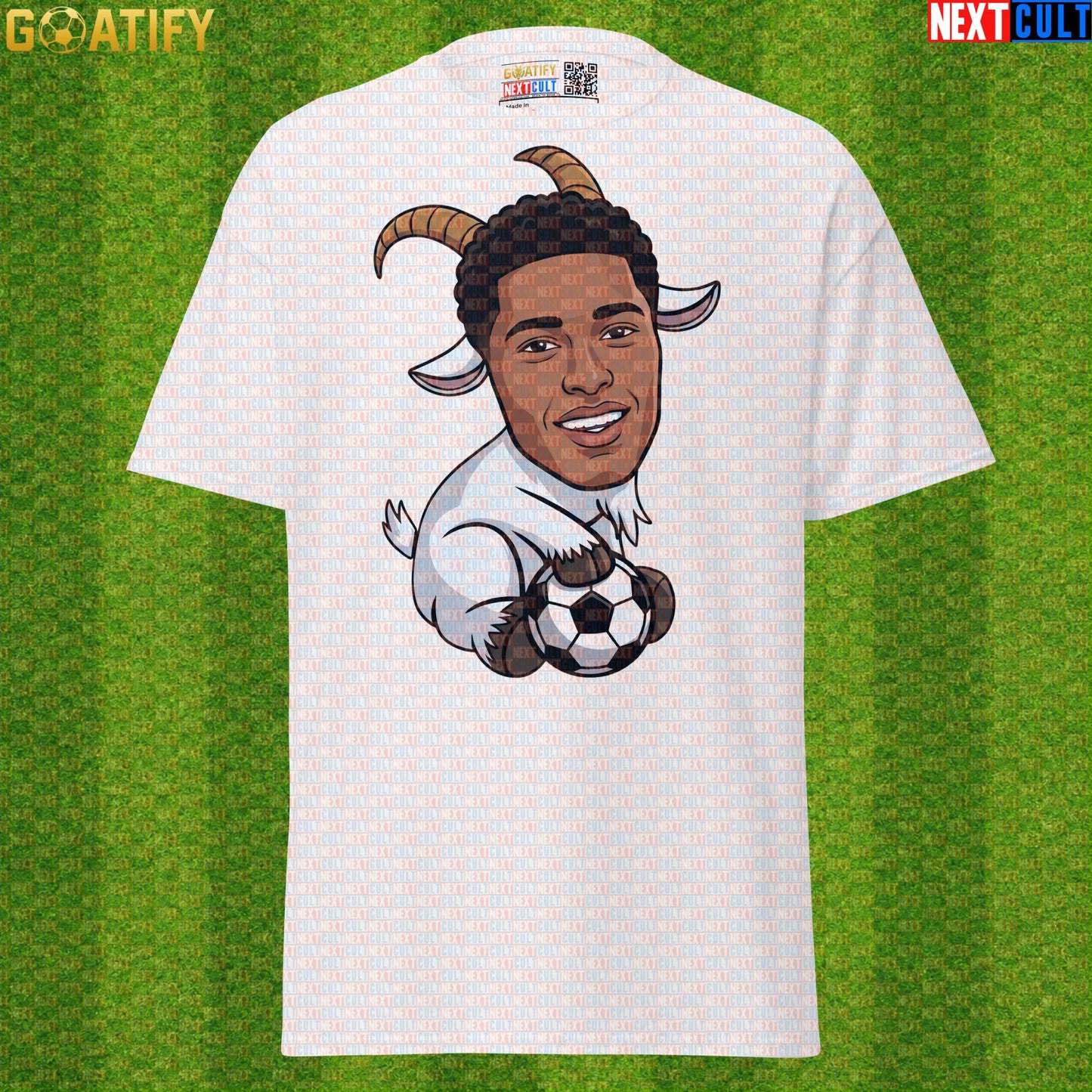 Jude Bellingham T-Shirt – GOAT Midfielder Graphic Tee for Real Madrid and England Fans White T-shirts Next Cult Brand