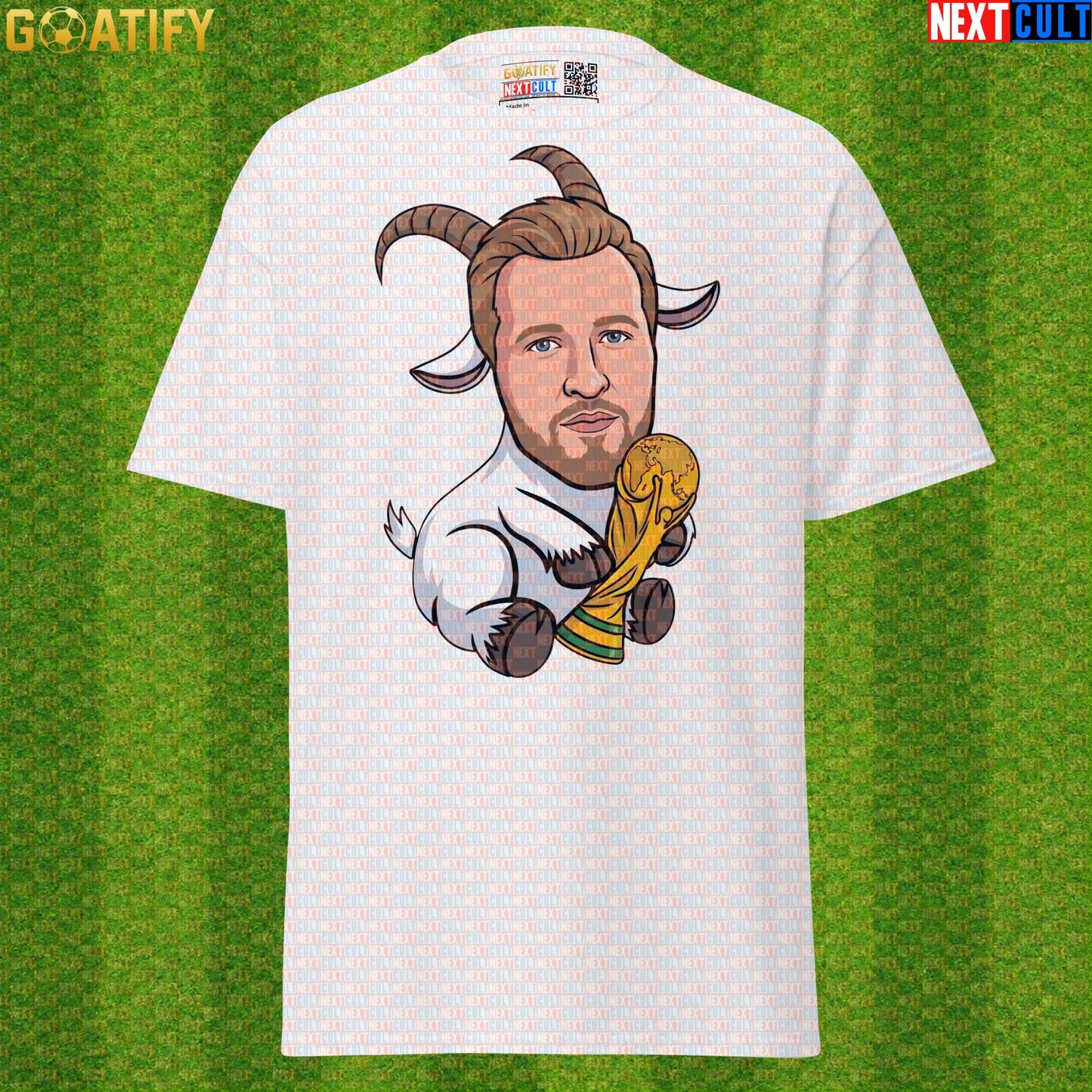 Harry Kane T-Shirt – It’s Coming Home GOAT Graphic Tee for England World Cup Fans White T-shirts Next Cult Brand