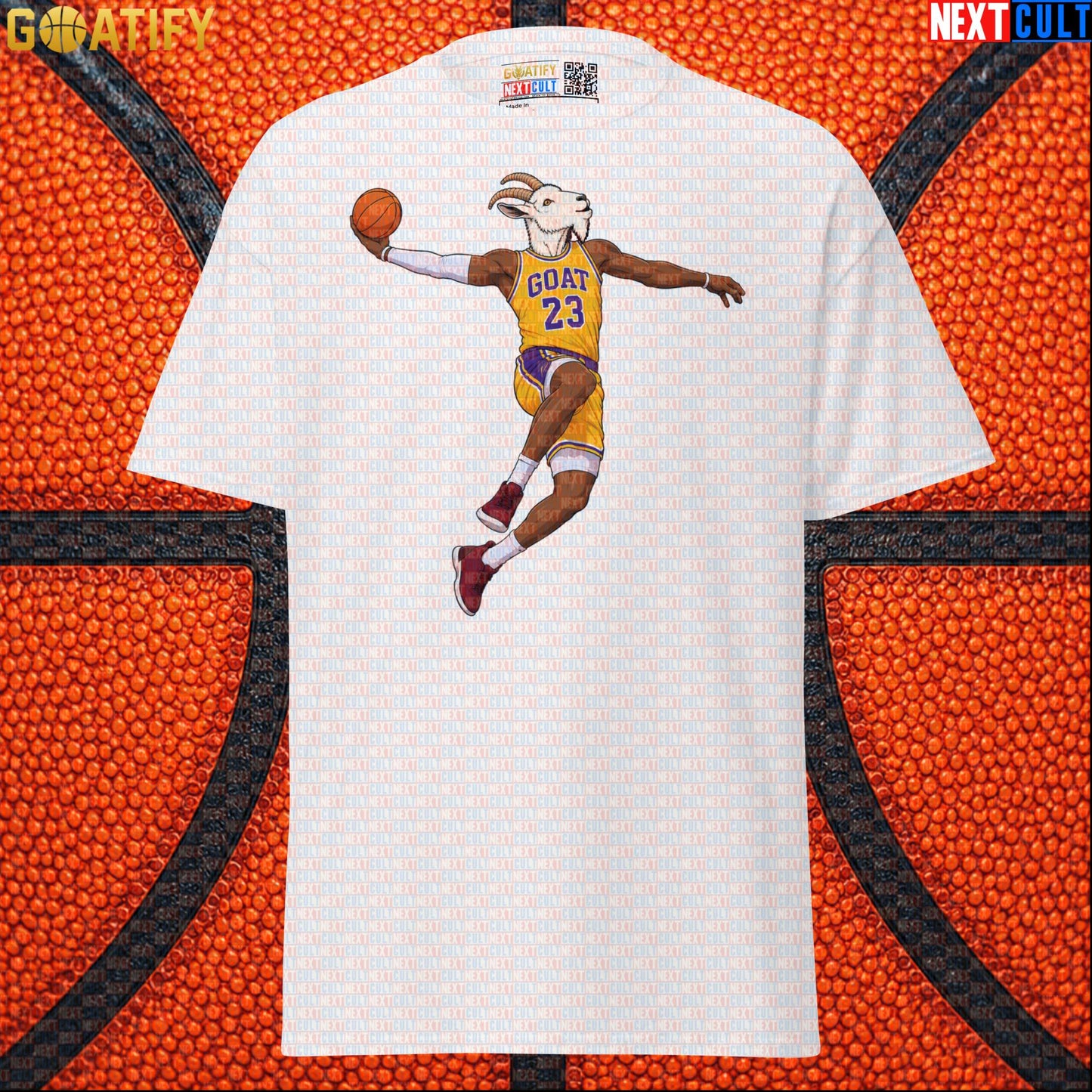 LeBron James T-Shirt – Lakers Dunking GOAT Graphic Tee Gift for NBA Fans and Hoop Players White T-shirts Next Cult Brand