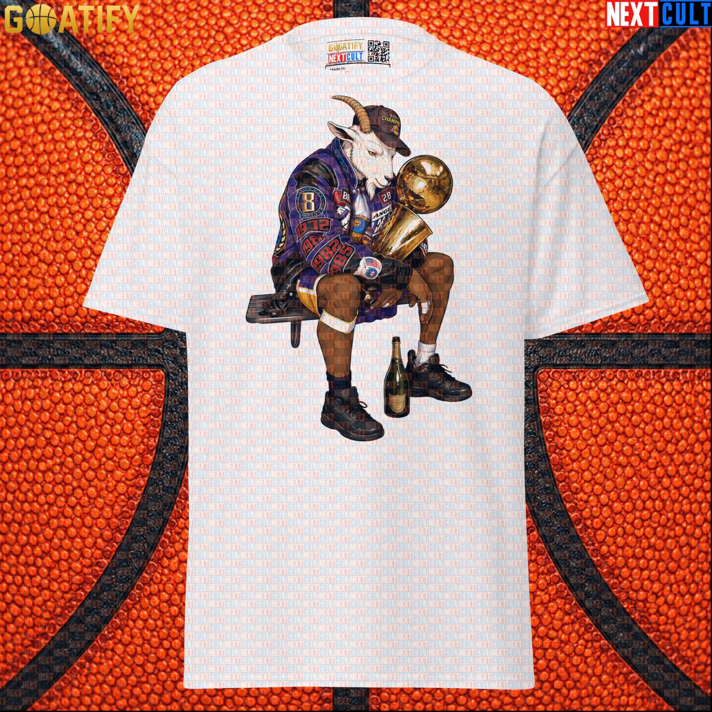 Kobe Bryant T-Shirt – Kobe GOAT Trophy Graphic Tee for Lakers Fans and NBA Collectors White T-shirts Next Cult Brand