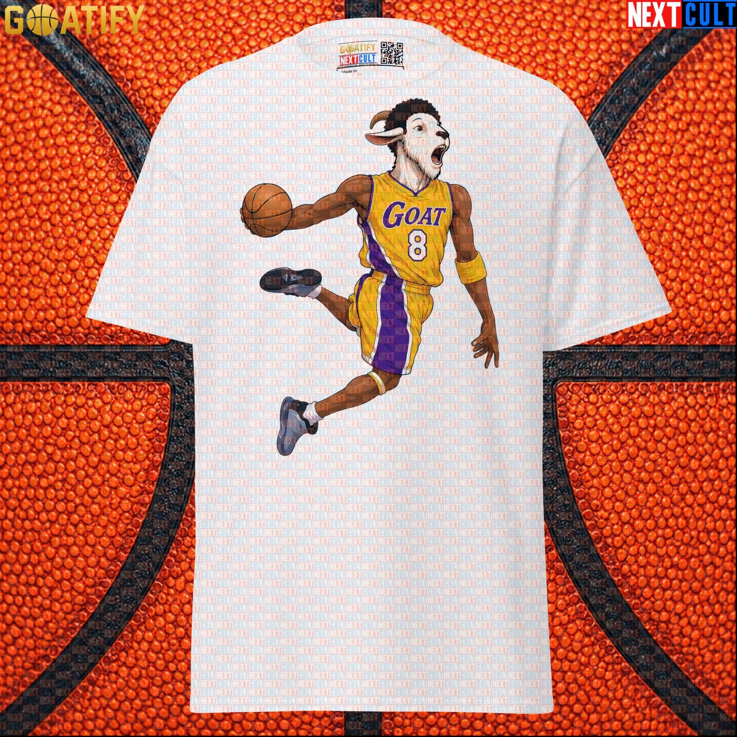 Kobe Bryant T-Shirt – Young Kobe No. 8 Dunk GOAT Graphic Tee for Lakers Basketball Fans White T-shirts Next Cult Brand