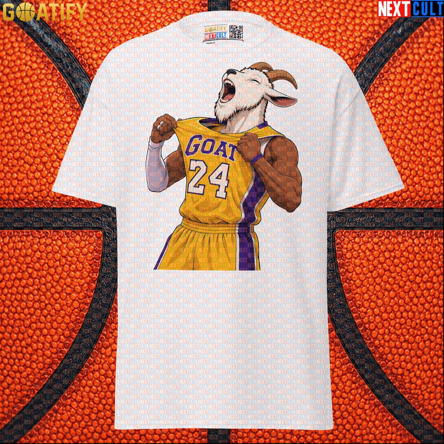 Kobe Bryant T-Shirt – No. 24 GOAT Celebration Graphic Tee for Lakers Basketball Fans White T-shirts Next Cult Brand