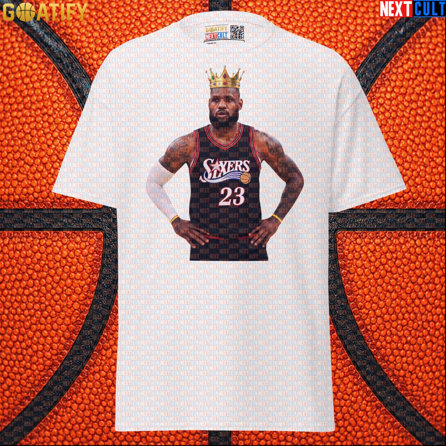 LeBron James T-Shirt – King of Philly 76ers Basketball Graphic Tee for NBA Fans & Gifts White T-shirts Next Cult Brand