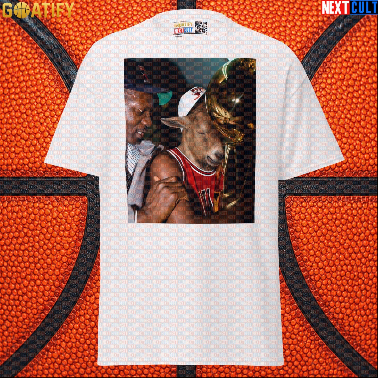 Michael Jordan T-Shirt – GOAT Championship Celebration Graphic Tee for Bulls & NBA Fans White T-shirts Next Cult Brand