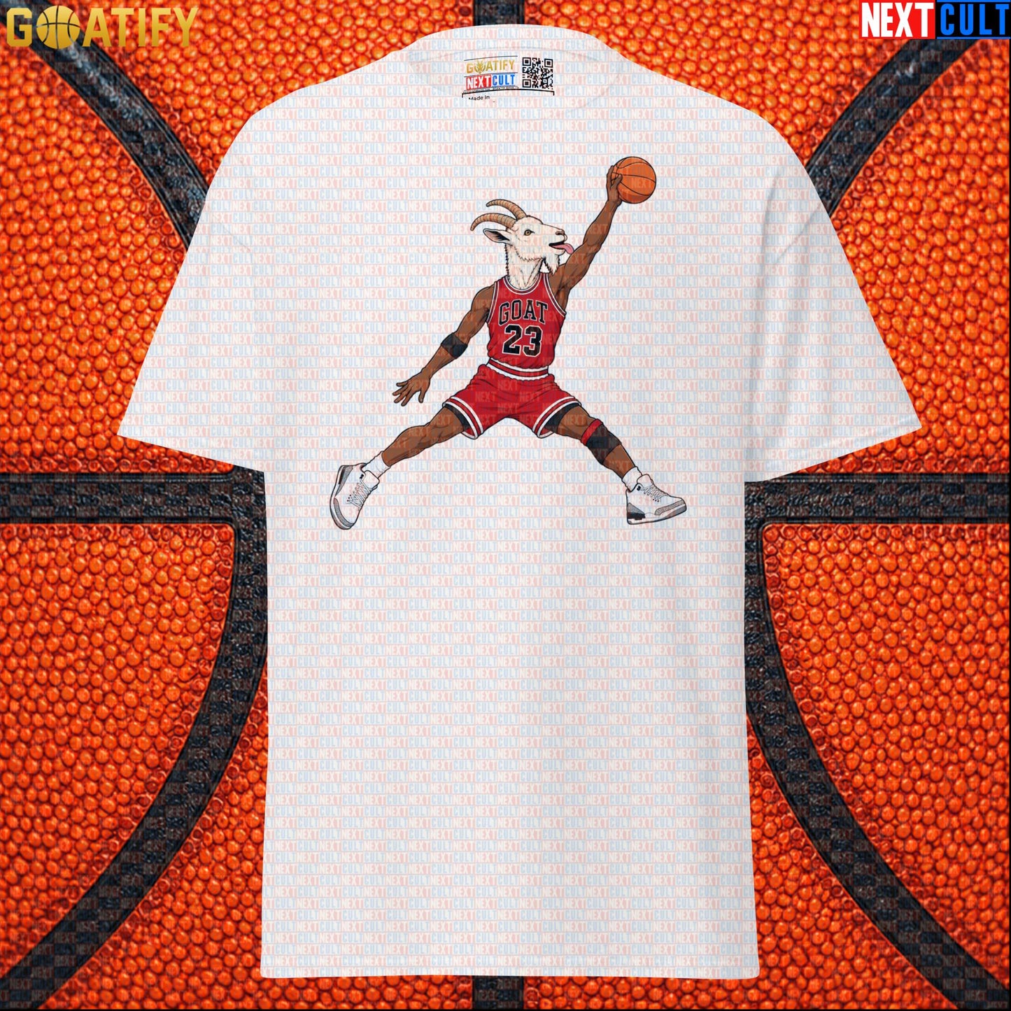 Michael Jordan T-Shirt – Free Throw Line Dunk GOAT Graphic Tee for Chicago Bulls Fans White T-shirts Next Cult Brand
