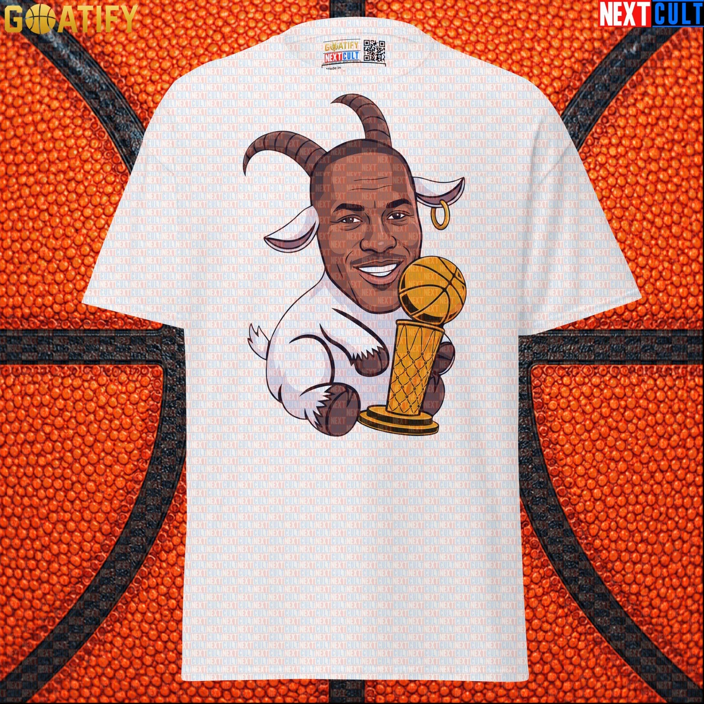 Michael Jordan T-Shirt – GOAT 6 Rings Chicago Bulls Basketball Graphic Tee for NBA Fans White T-shirts Next Cult Brand
