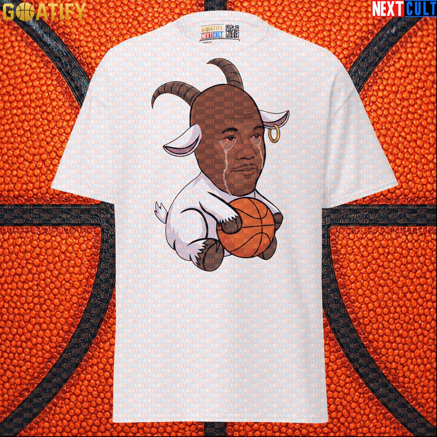 Michael Jordan T-Shirt - Crying Jordan GOAT Meme Graphic Tee Gift for Chicago Bulls NBA Fans White T-shirts Next Cult Brand