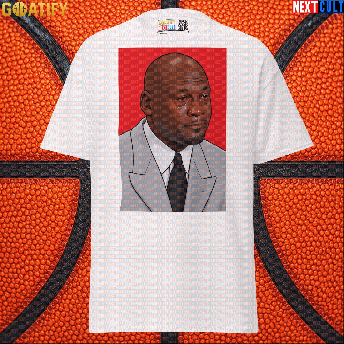 Michael Jordan T-Shirt Crying Jordan Meme Graphic Tee Gift for Chicago Bulls NBA Fans White T-shirts Next Cult Brand
