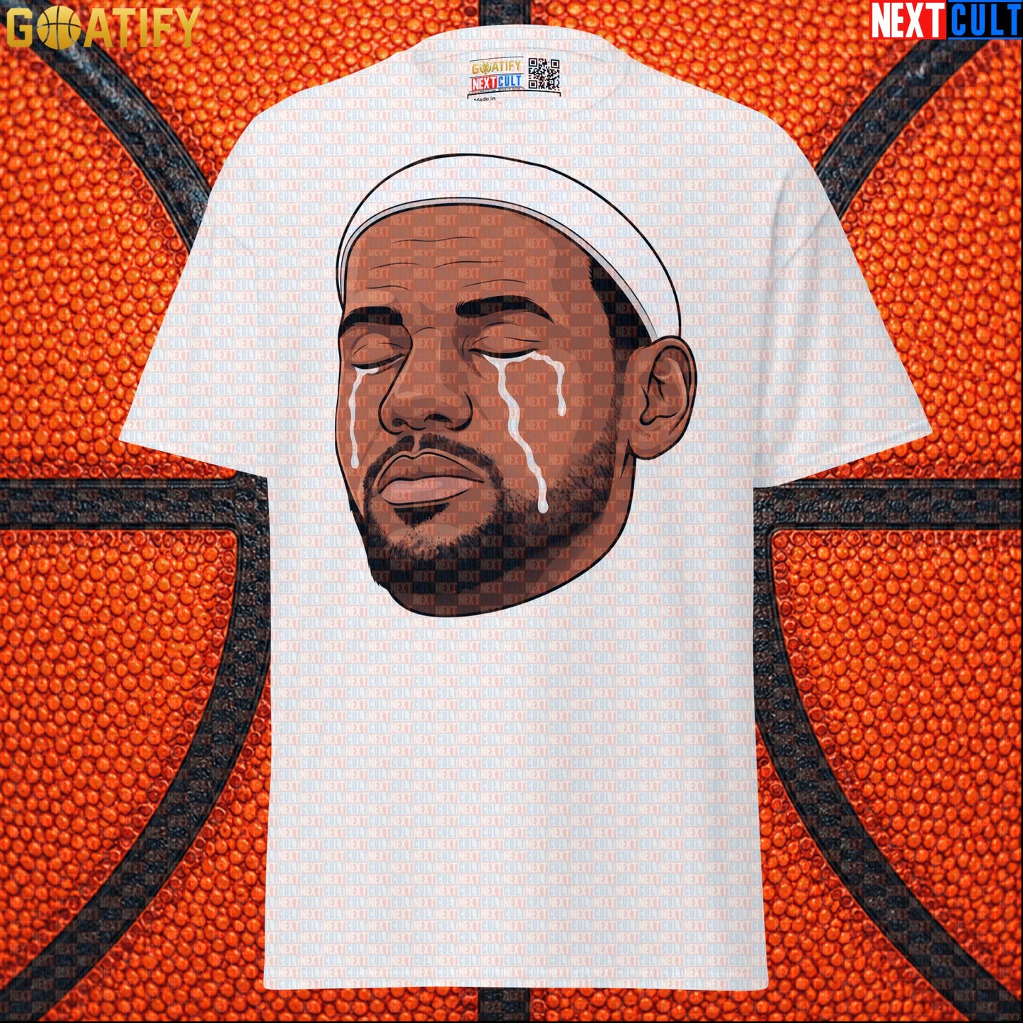 Crying LeBron Meme T-Shirt – Emotional NBA Basketball Graphic Tee Gift for Sports Fans White T-shirts Next Cult Brand