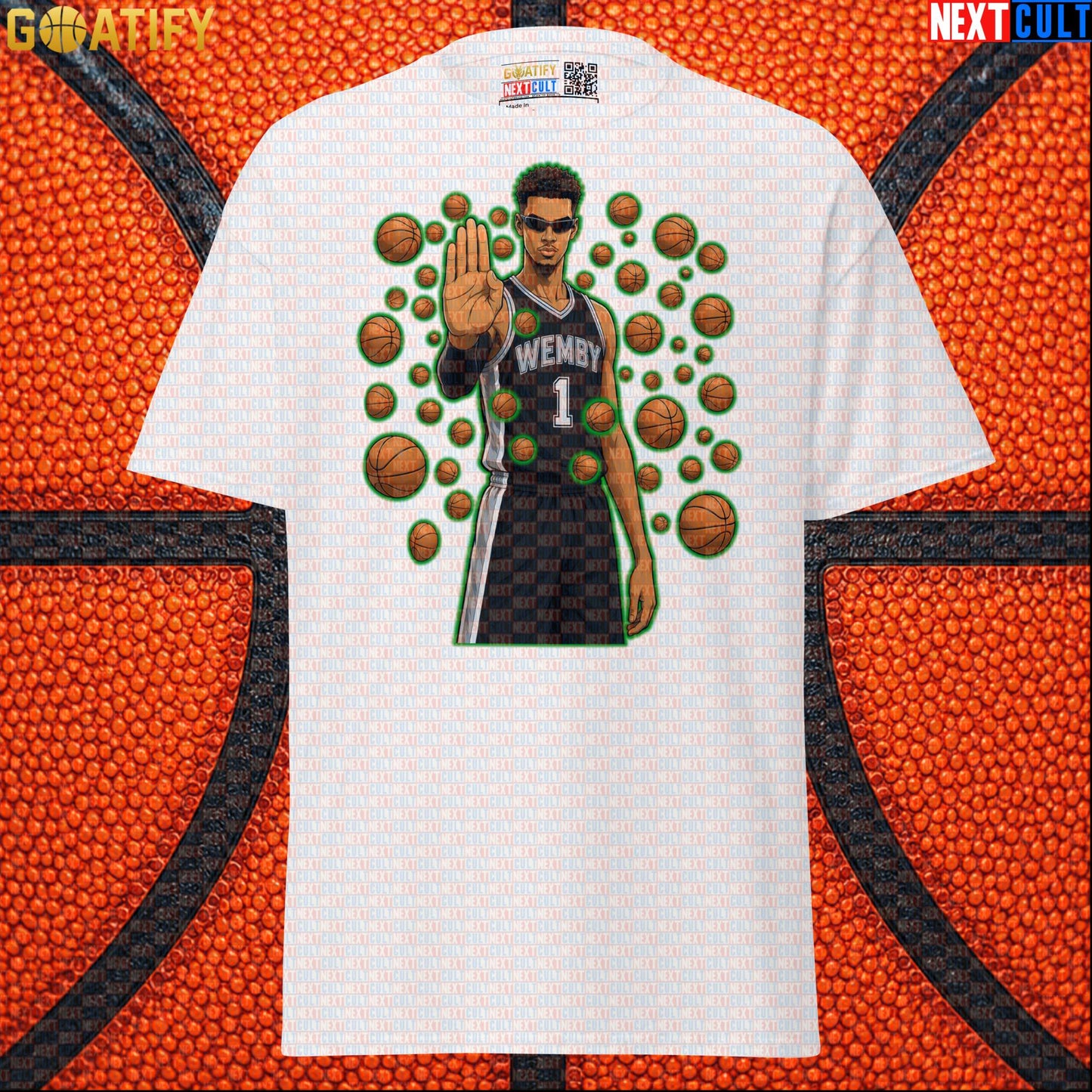 Victor Wembanyama T-Shirt – Wemby Matrix Stopper Graphic Tee Gift for Spurs Basketball Fans White T-shirts Next Cult Brand