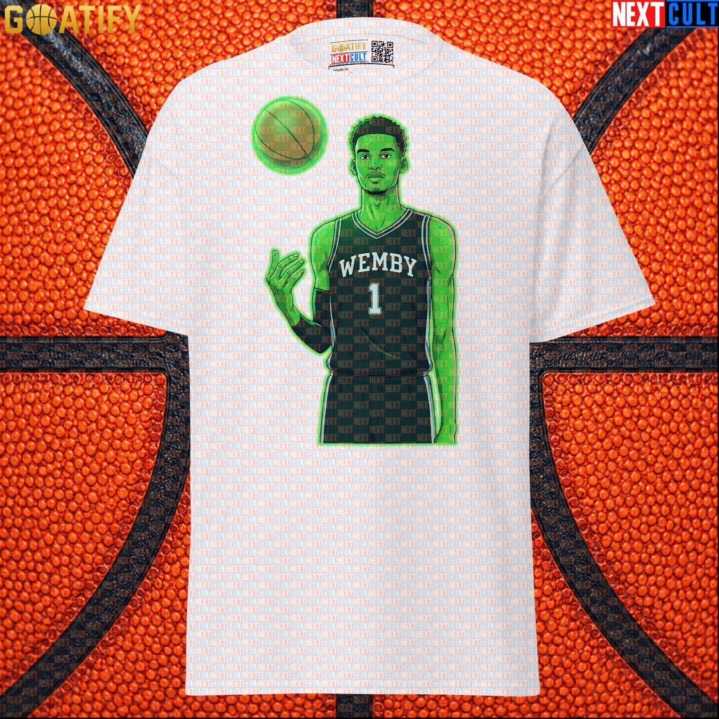 Basketball T-Shirt Alien Wemby Sci-Fi Graphic for Spurs Fans, Watch Parties and NBA Gifts White T-shirts Next Cult Brand