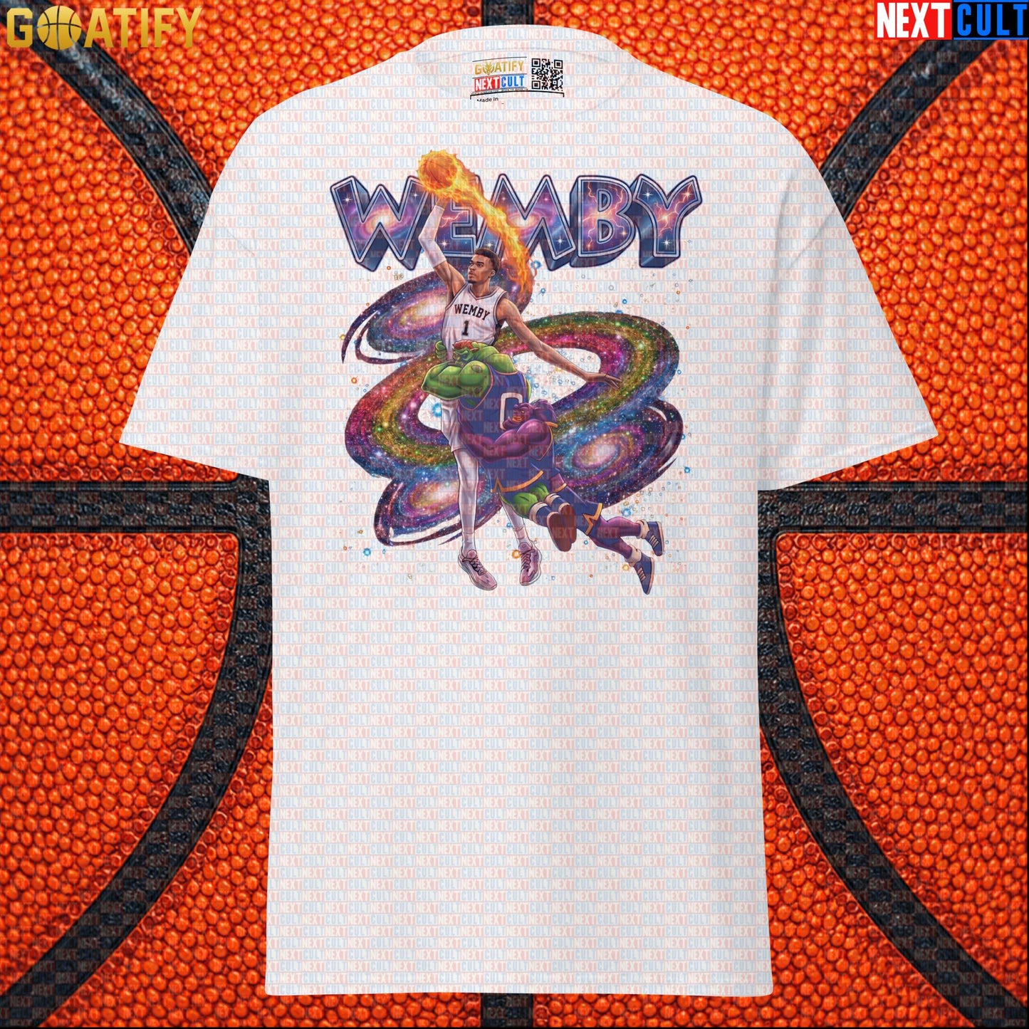 Basketball T-Shirt Victor Wembanyama Space Jam Dunk Graphic for Spurs Fans and Sci-Fi Gift White T-shirts Next Cult Brand