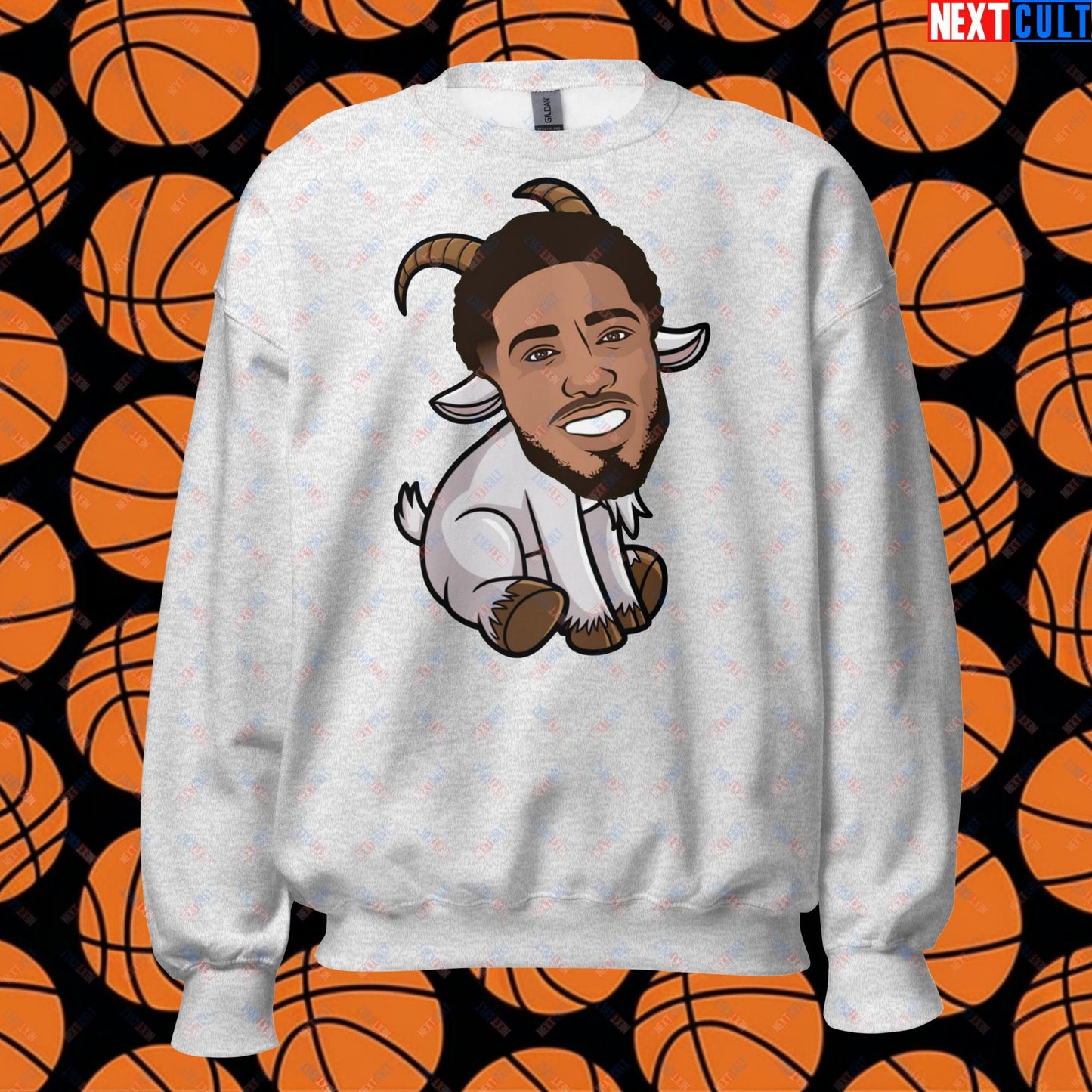 Tyrese Haliburton G.O.A.T. Sweatshirt - Funny Basketball Meme Jumper - Indiana Pacers GOAT Pullover - Perfect Gift for Basketball Fans Unisex Sweatshirt Ash Sweatshirts Basketball G.O.A.T. Indiana Pacers NBA Tyrese Haliburton Next Cult Brand