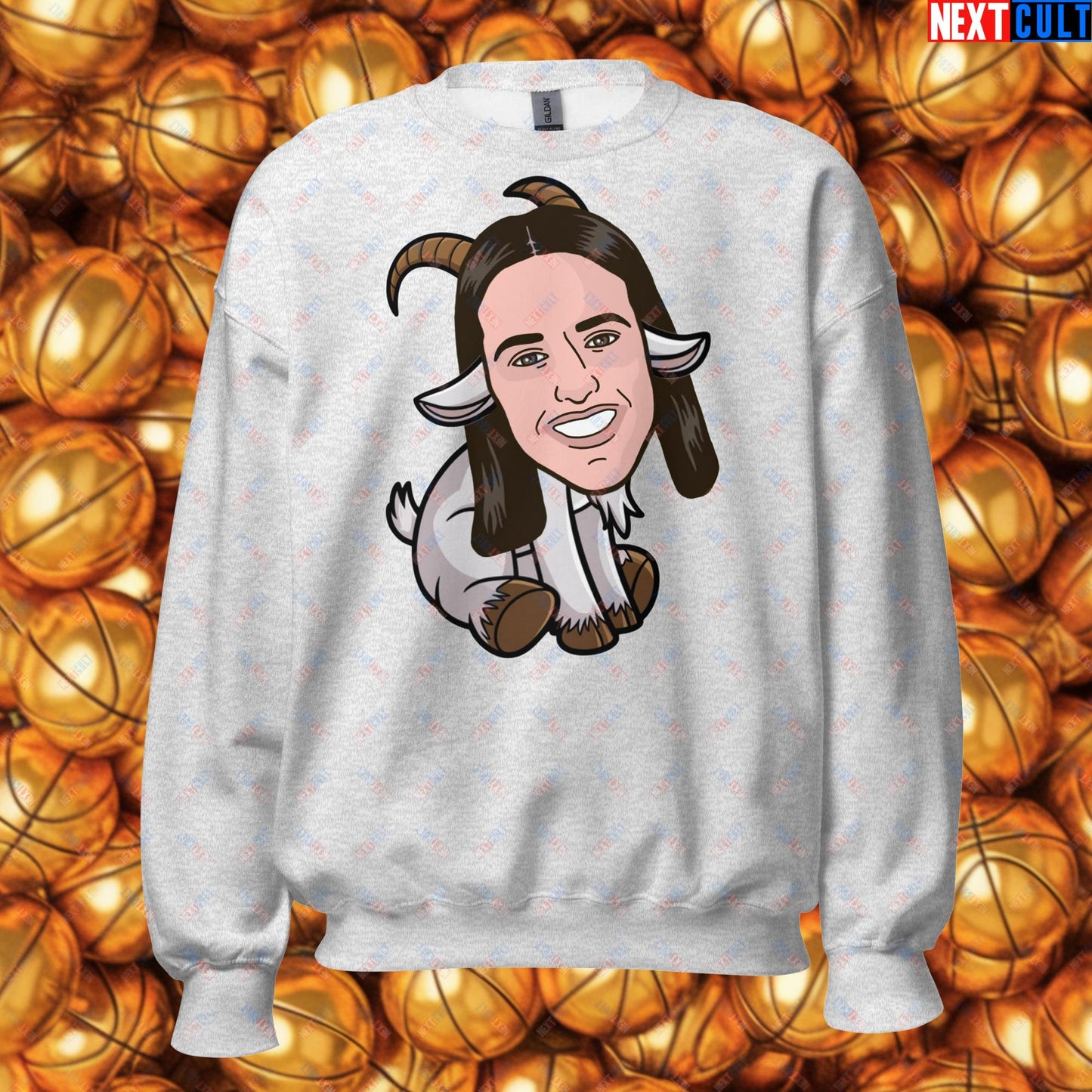 Caitlin Clark G.O.A.T. Sweatshirt - Greatest of All Time Basketball Jumper - Indiana Fever & WNBA Fan Pullover - Funny Women's Basketball Meme Sweater Unisex Sweatshirt Ash Sweatshirts Basketball Caitlin Clark G.O.A.T. Indiana Fever WNBA Next Cult Brand