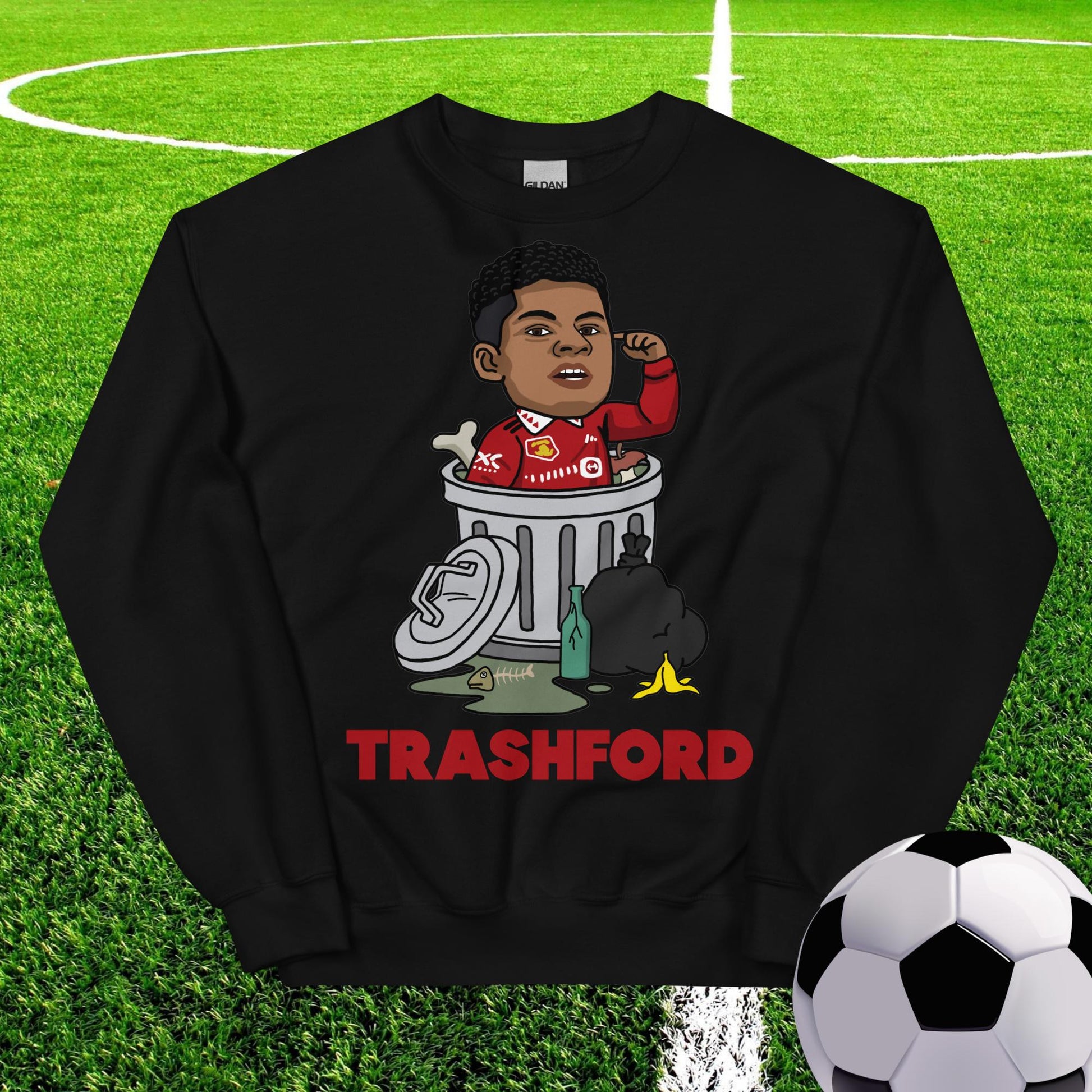 Trashford Marcus Rashford Manchester United Gift Man United Gift Marcus Rashford Unisex Sweatshirt Black Sweatshirts Football Manchester United Marcus Rashford Next Cult Brand