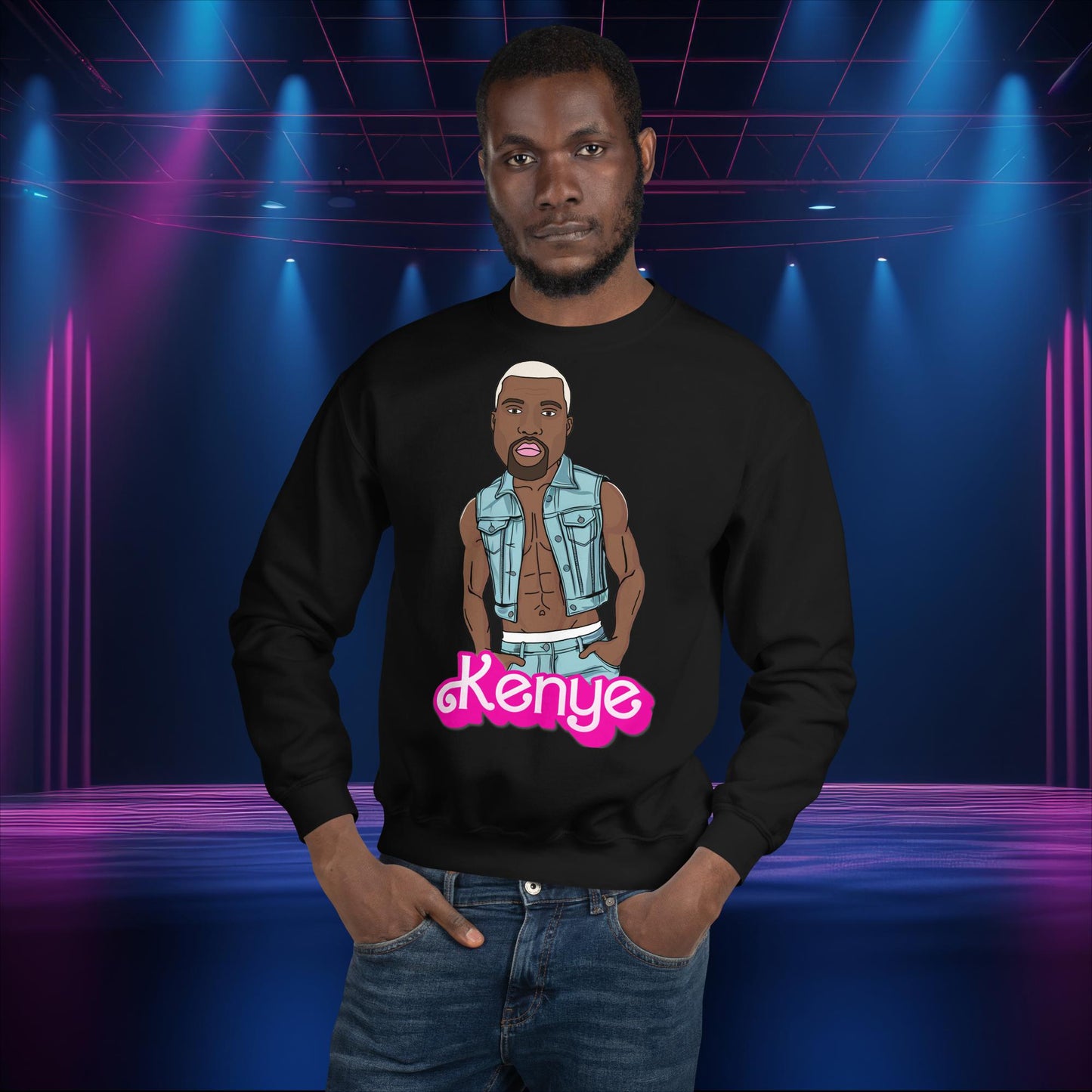 Kanye West Sweatshirt Kanye Jumper Kanye Sweater Barbie Jumper Barbie Sweater Ken Sweater Ken Jumper Hip Hop Sweater Barbie Gift Rap Music Black Sweatshirts Barbie Kanye West Ken Movies Music Next Cult Brand