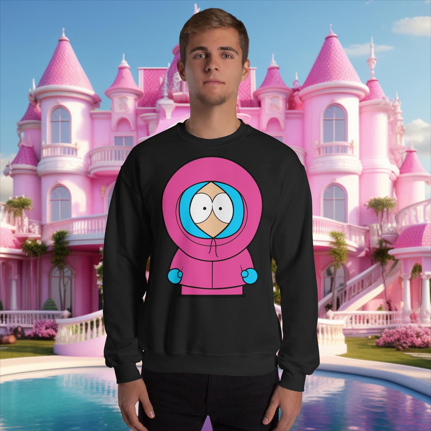Kenny McCormick Ken Ryan Gosling Barbie South Park Kenny Unisex Sweatshirt Black Sweatshirts Barbie Ken Kenny Movies South Park TV Shows Next Cult Brand