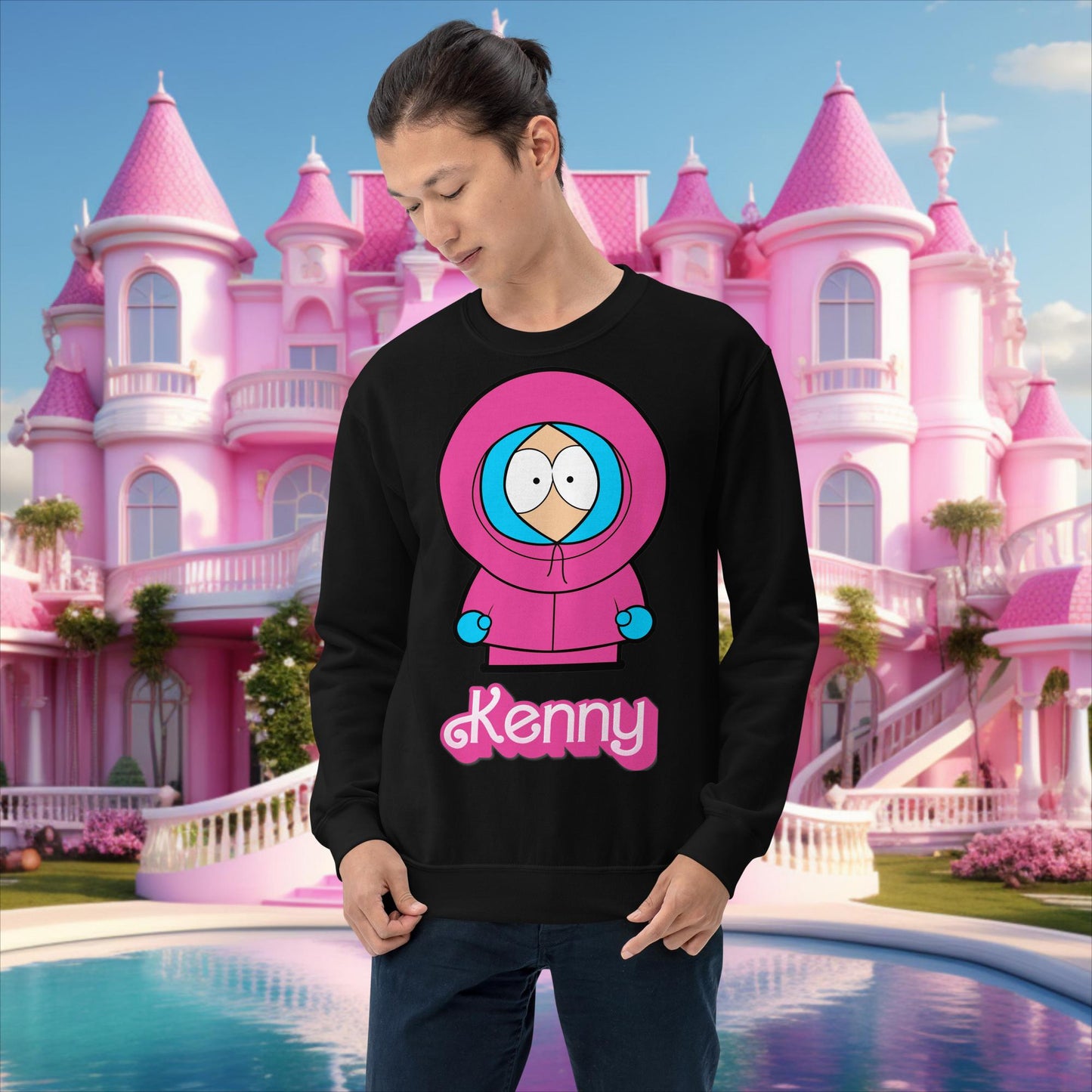 Kenny McCormick Ken Ryan Gosling Barbie South Park Kenny Unisex Sweatshirt Black Sweatshirts Barbie Ken Kenny Movies South Park TV Shows Next Cult Brand