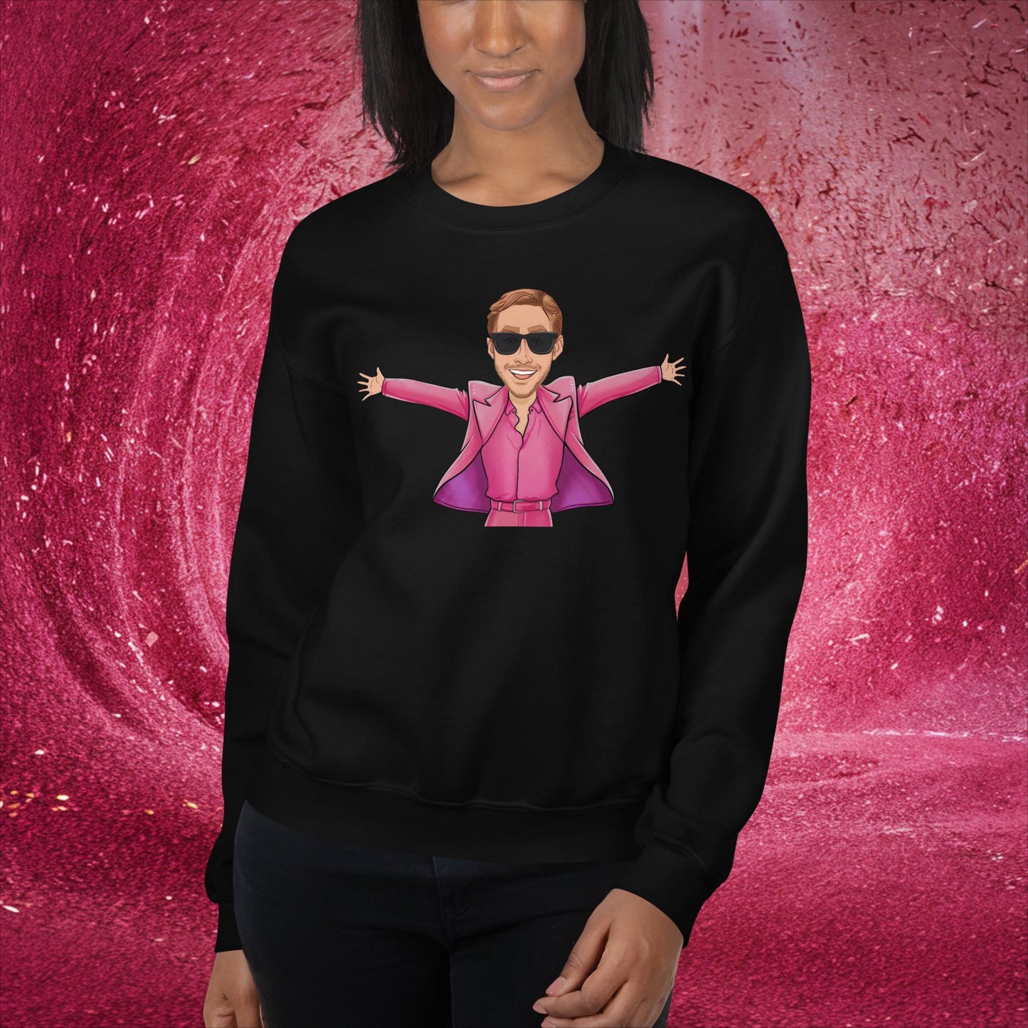Ken Barbie Ryan Gosling I'm Just Ken Unisex Sweatshirt Black Sweatshirts Barbie Celebrities Ken Movies Ryan Gosling Next Cult Brand