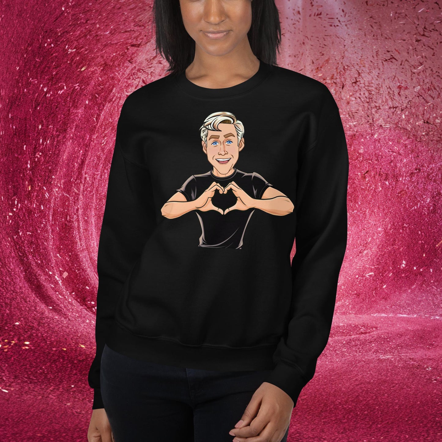 I Love Ryan Gosling Ken Barbie Movie I am Kenough Unisex Sweatshirt Black Sweatshirts Barbie Celebrities Ken Movies Ryan Gosling Next Cult Brand