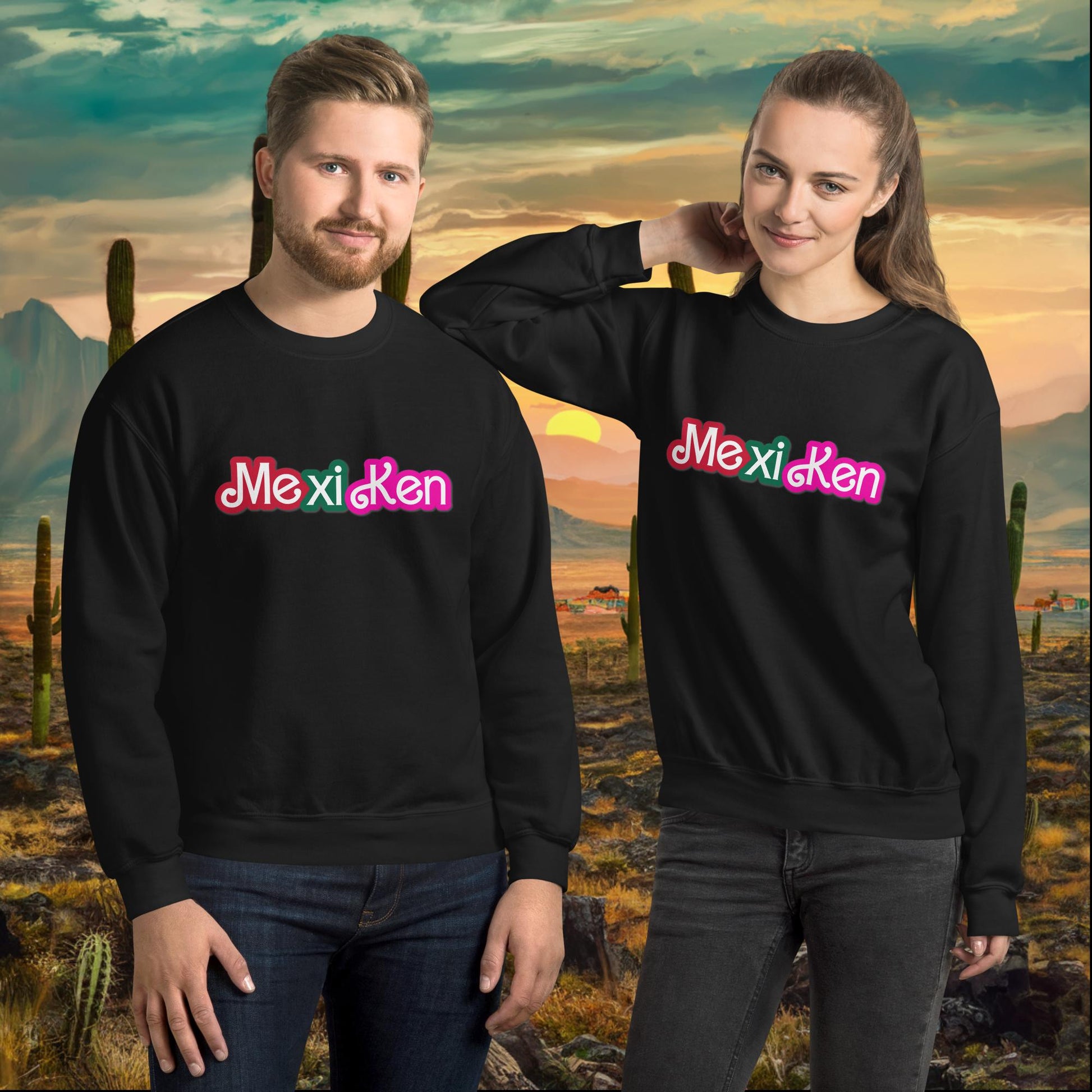 MexiKen Ken Barbie Mexico Mexican Mexicana Latino Latina Latinx Unisex Sweatshirt Black Sweatshirts Barbie Ken Mexico Movies Next Cult Brand