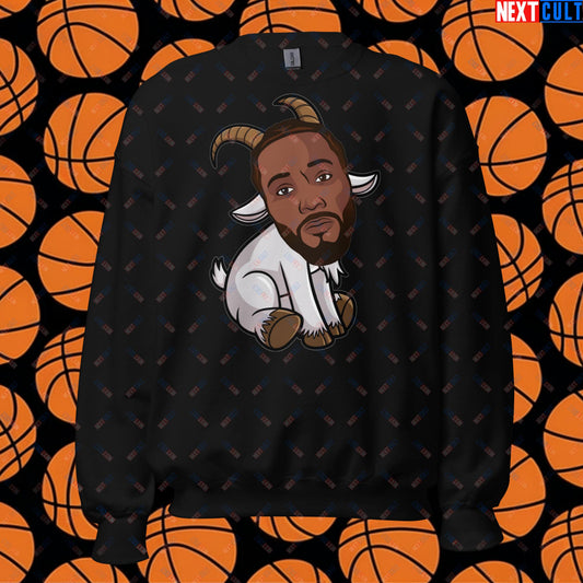 Kawhi Leonard G.O.A.T. Sweatshirt - Funny Basketball Meme Pullover for Los Angeles Clippers, Toronto Raptors, and San Antonio Spurs Fans - Perfect Gift for Basketball Lovers Unisex Sweatshirt Black Sweatshirts Basketball G.O.A.T. Kawhi Leonard Los Angeles Clippers NBA San Antonio Spurs Toronto Raptors Next Cult Brand
