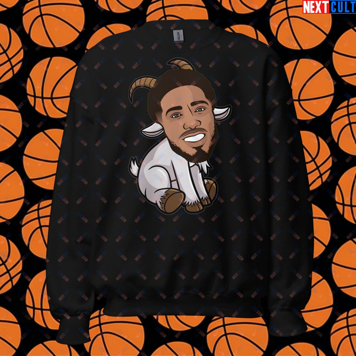 Tyrese Haliburton G.O.A.T. Sweatshirt - Funny Basketball Meme Jumper - Indiana Pacers GOAT Pullover - Perfect Gift for Basketball Fans Unisex Sweatshirt Black Sweatshirts Basketball G.O.A.T. Indiana Pacers NBA Tyrese Haliburton Next Cult Brand