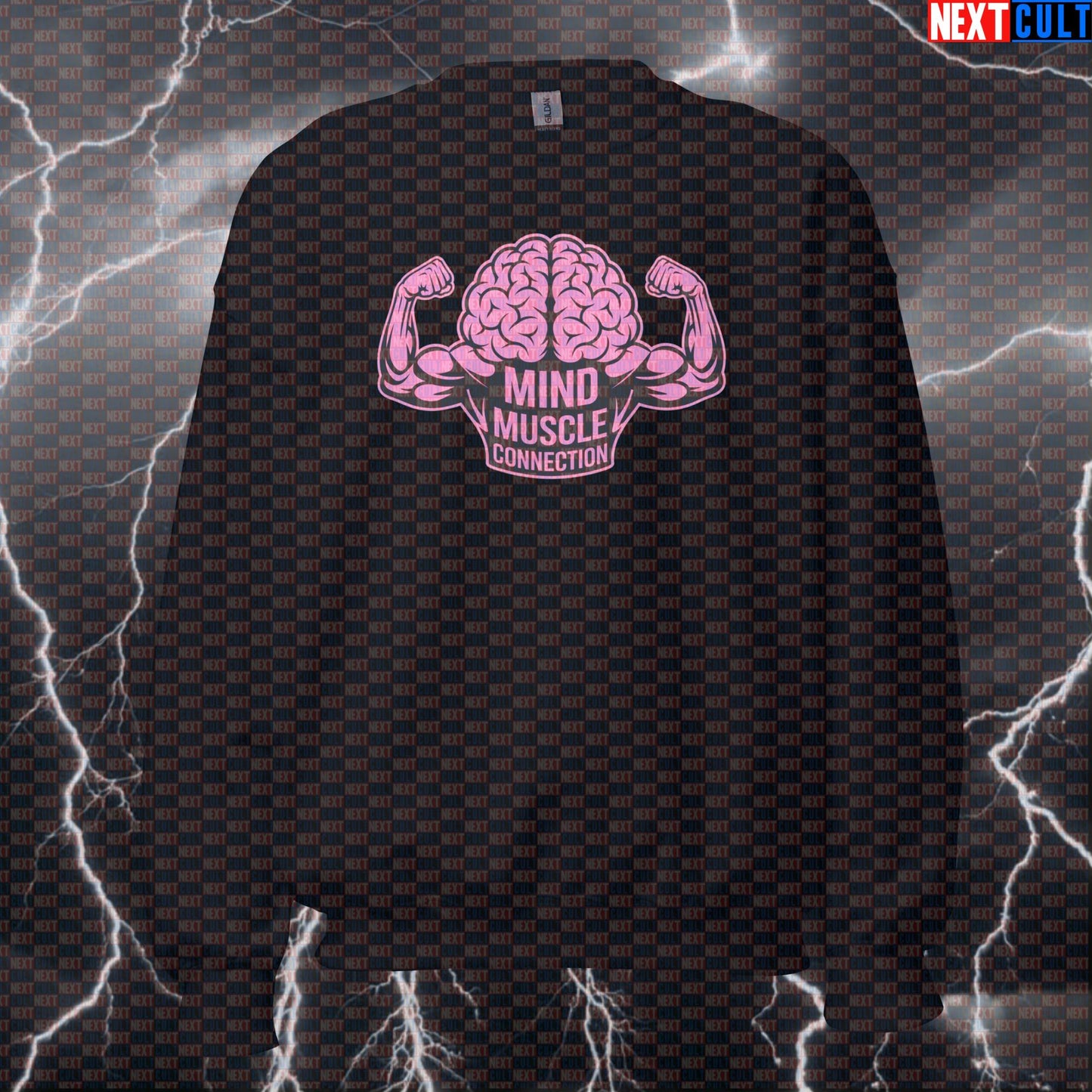 Mind Muscle Connection Sweatshirt | Funny Science Based Lifting Pullover for Gym Workout Gains Sweatshirts Bodybuilding Fitness Gym Pump Cover Workout Next Cult Brand