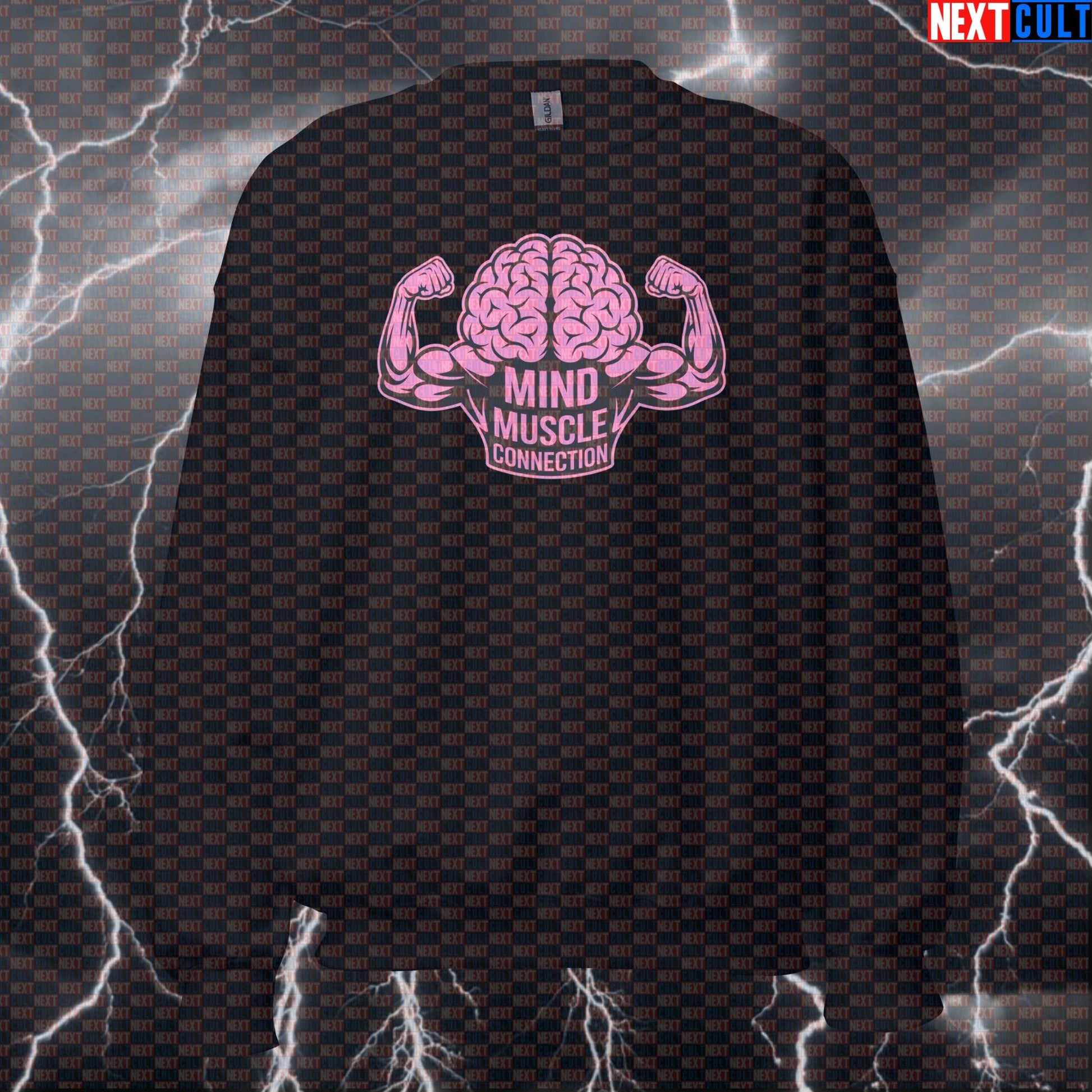 Mind Muscle Connection Sweatshirt | Funny Science Based Lifting Pullover for Gym Workout Gains Sweatshirts Bodybuilding Fitness Gym Pump Cover Workout Next Cult Brand