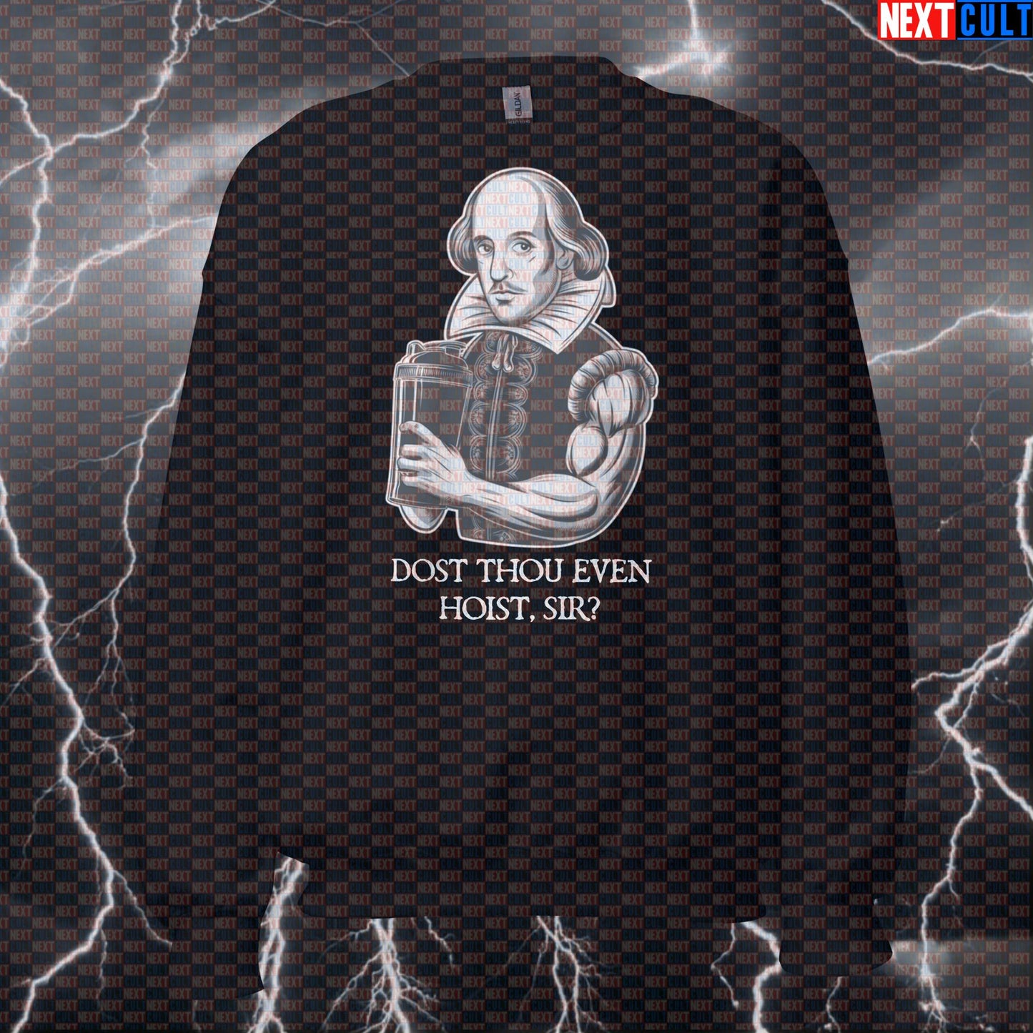 Funny Gym Sweatshirt - Dost Thou Even Hoist Sir? Workout Pullover & Pump Cover Top Sweatshirts Bodybuilding Fitness Gym Powerlifting Pump Cover Workout Next Cult Brand