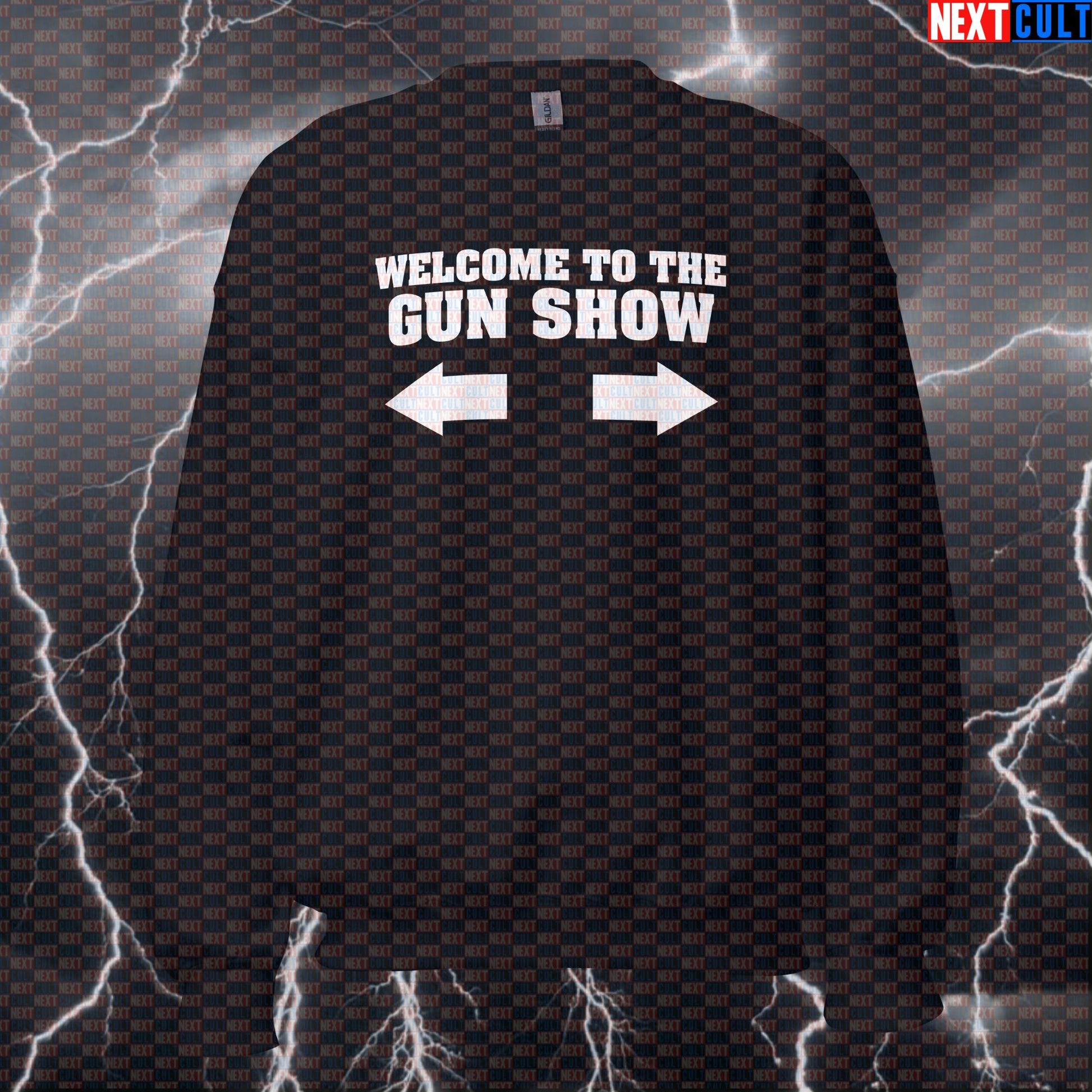Funny Welcome to the Gun Show Sweatshirt | Gym Bro Meme Crewneck Pullover for Workout Gains Sweatshirts Bodybuilding Fitness Gym Pump Cover Workout Next Cult Brand