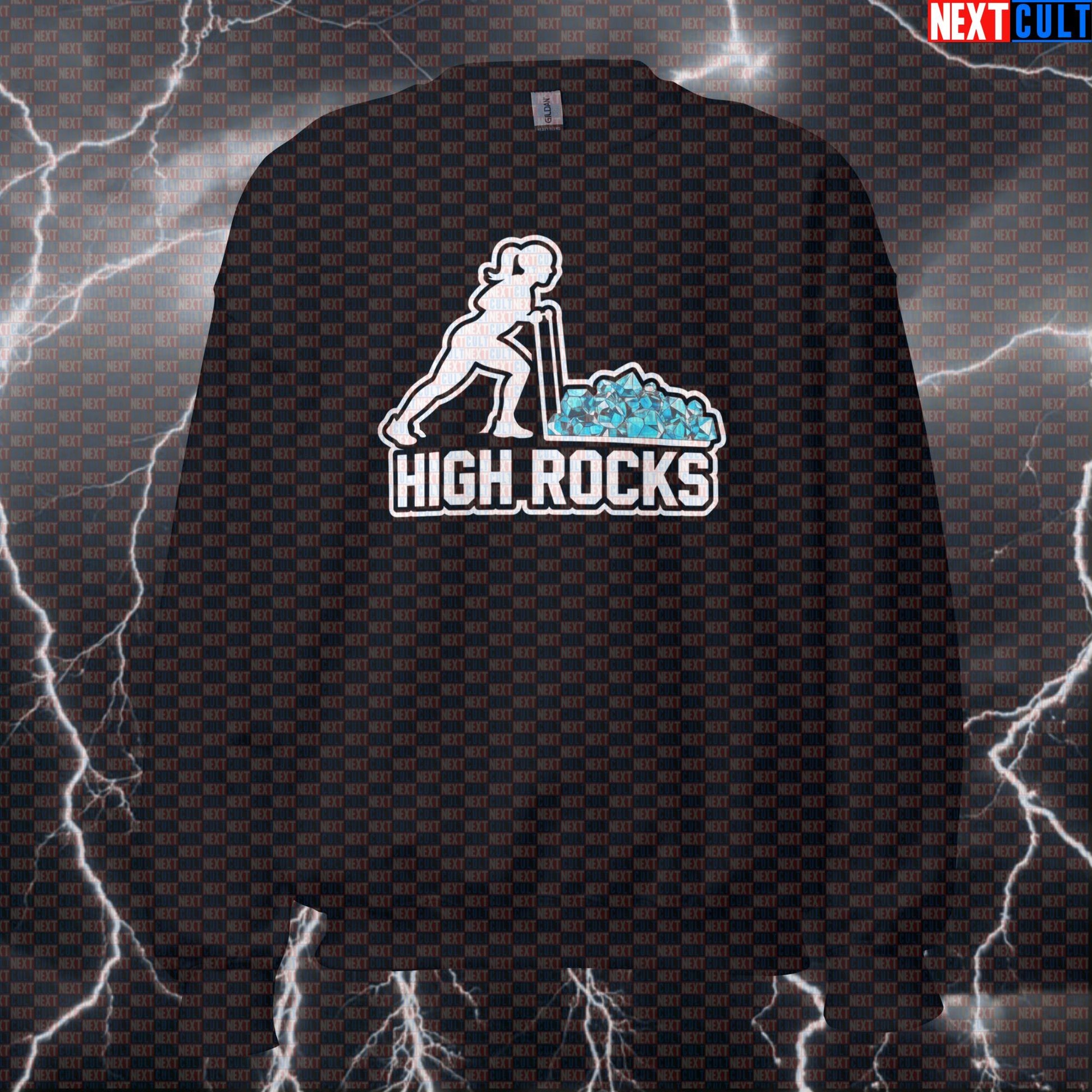 HYROX High Rocks Funny Gym Sweatshirt | Functional Training Jumper for Women & Gym Bros Pullover Sweatshirts Fitness Functional Fitness Gym Hyrox Pump Cover Workout Next Cult Brand