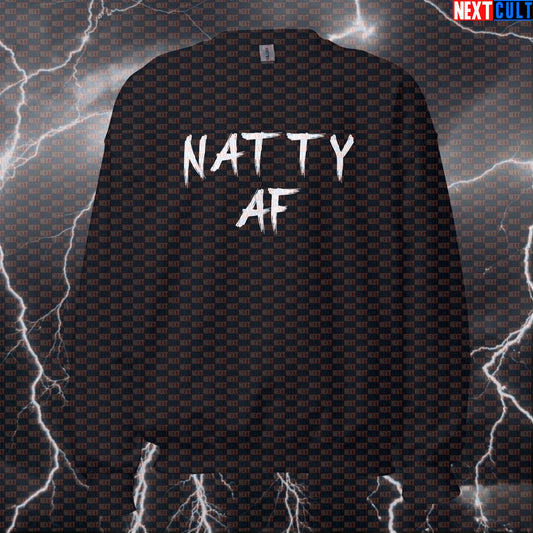 Natty AF Gym Sweatshirt | Funny Natural Bodybuilding Meme Sweater | Workout Crewneck Pullover For Lifters Sweatshirts Bodybuilding Fitness Gym Natty Pump Cover Workout Next Cult Brand