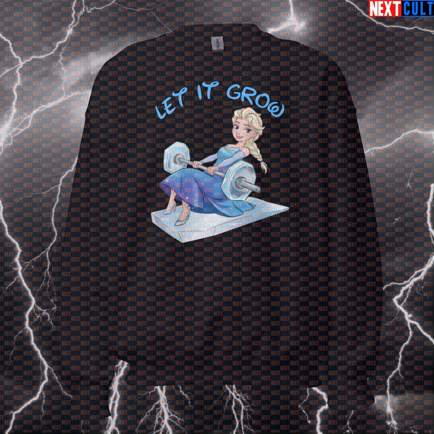 Let It Grow Gym Girl Sweatshirt | Funny Booty Builder Workout Sweater | Hip Thrust Fitness Meme Pullover Bodybuilding Films Fitness Frozen Gym Leg Day Powerlifting Pump Cover Workout Next Cult Brand