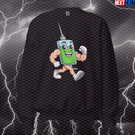 Natty Or Not Funny Gym Sweatshirt | It's All Genetics Bodybuilding Meme Pullover Sweatshirts Bodybuilding Fitness Gym Pump Cover Steroids Workout Next Cult Brand