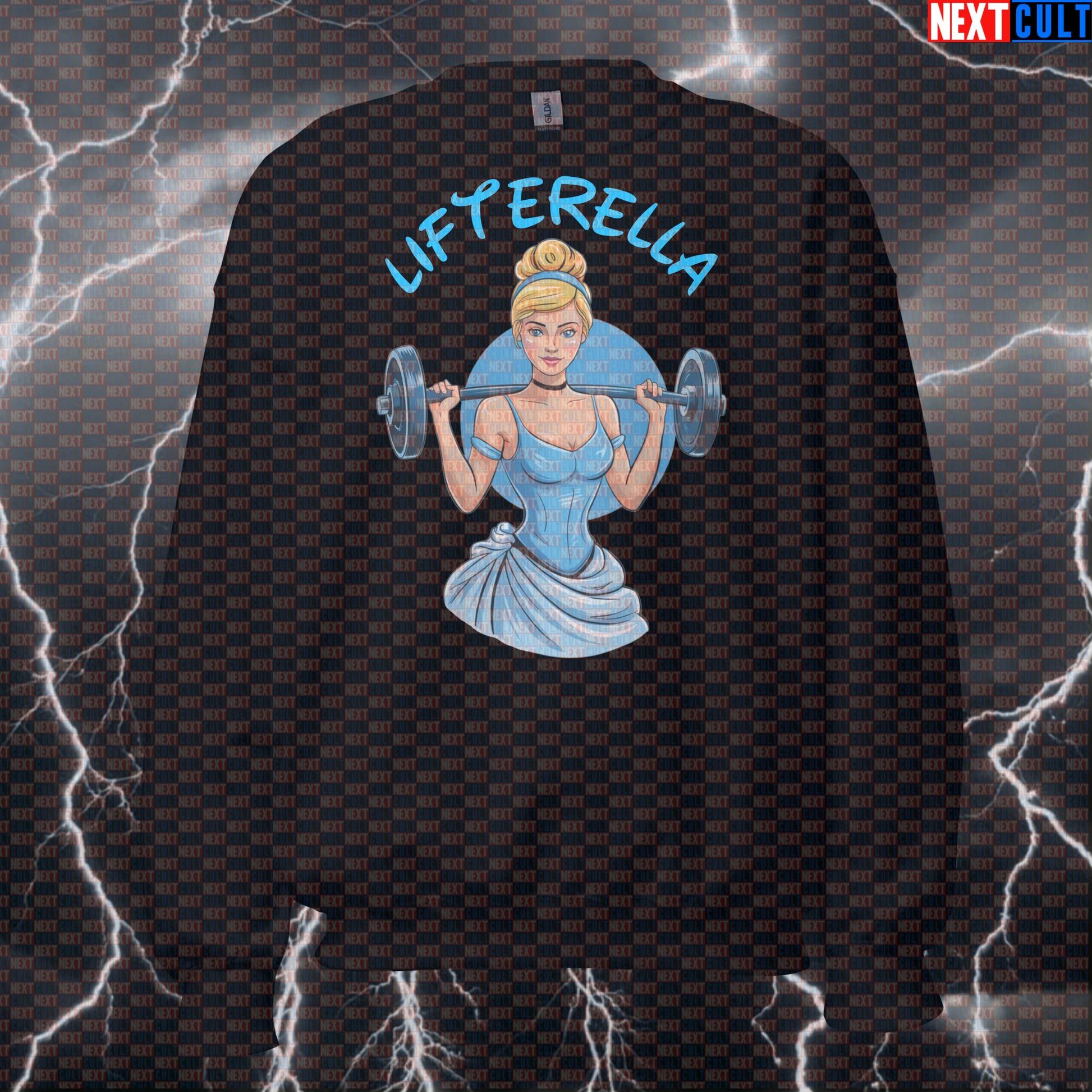 Lifterella Funny Gym Princess Sweatshirt | Workout Sweater For Female Lifters | Fitness Meme Pullover Bodybuilding Films Fitness Gym Powerlifting Pump Cover Workout Next Cult Brand