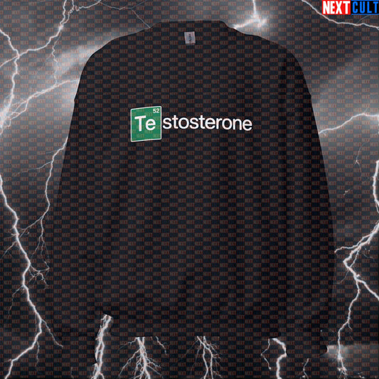 Breaking Bad Testosterone Chemistry Funny Gym Sweatshirt | Workout Jumper Bodybuilding Breaking Bad Fitness Gym Pump Cover TV Workout Next Cult Brand