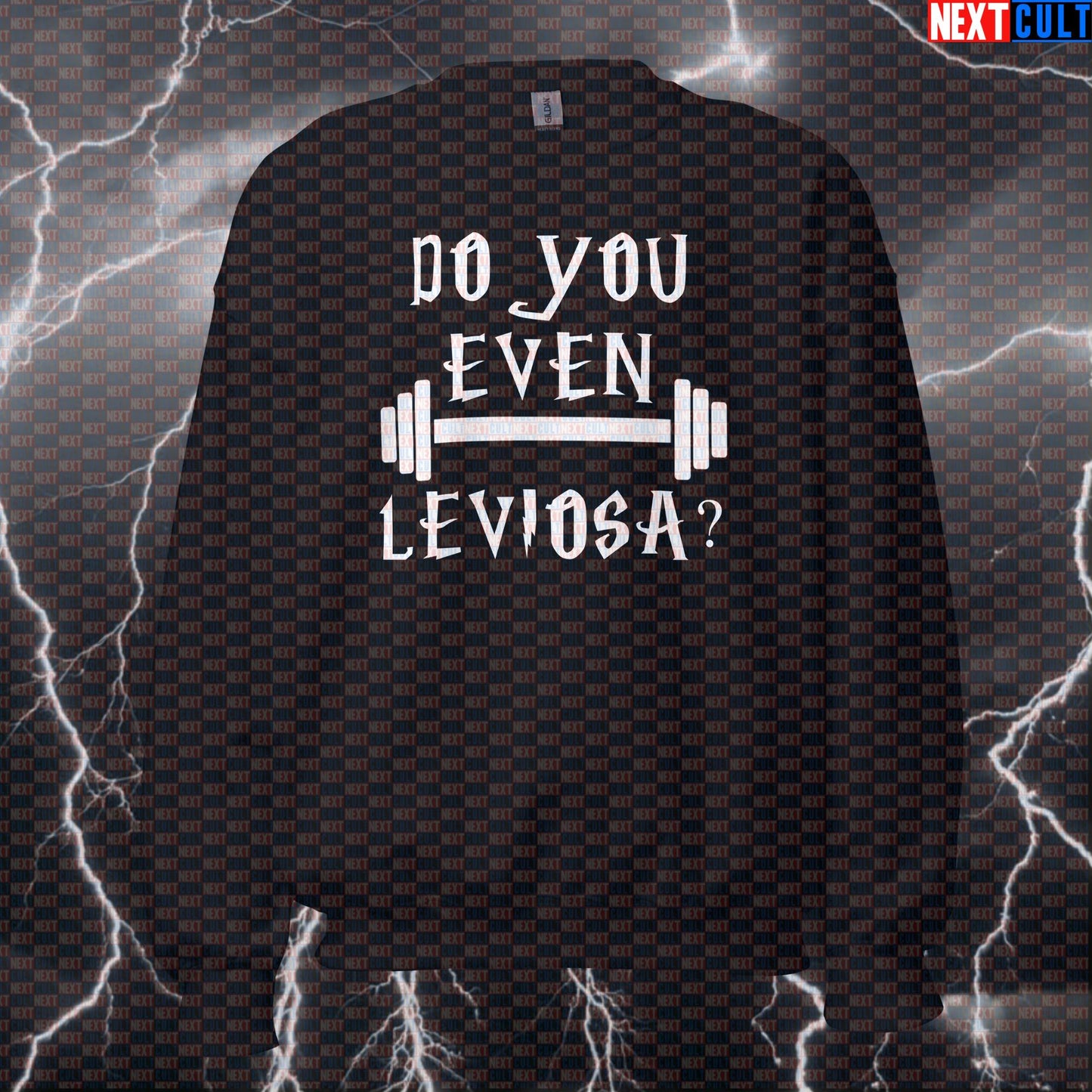 Do You Even Leviosa Funny Gym Sweatshirt | Harry Potter Workout Sweater For Lifters | Fitness Meme Pullover Sweatshirts Bodybuilding Books Films Fitness Gym Harry Potter Powerlifting Pump Cover Workout Next Cult Brand