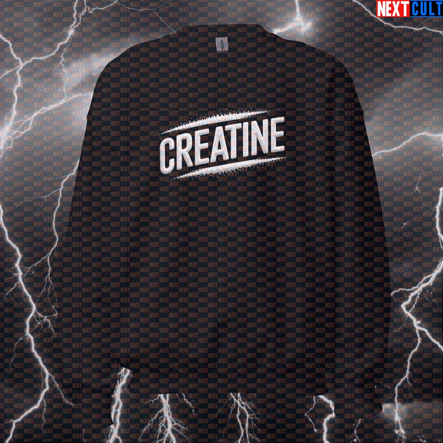 Funny Sniffing Creatine Gym Sweatshirt | Hilarious Pump Cover Sweater For Lifters | Gym Meme Pullover Bodybuilding Fitness Gym Pump Cover Workout Next Cult Brand